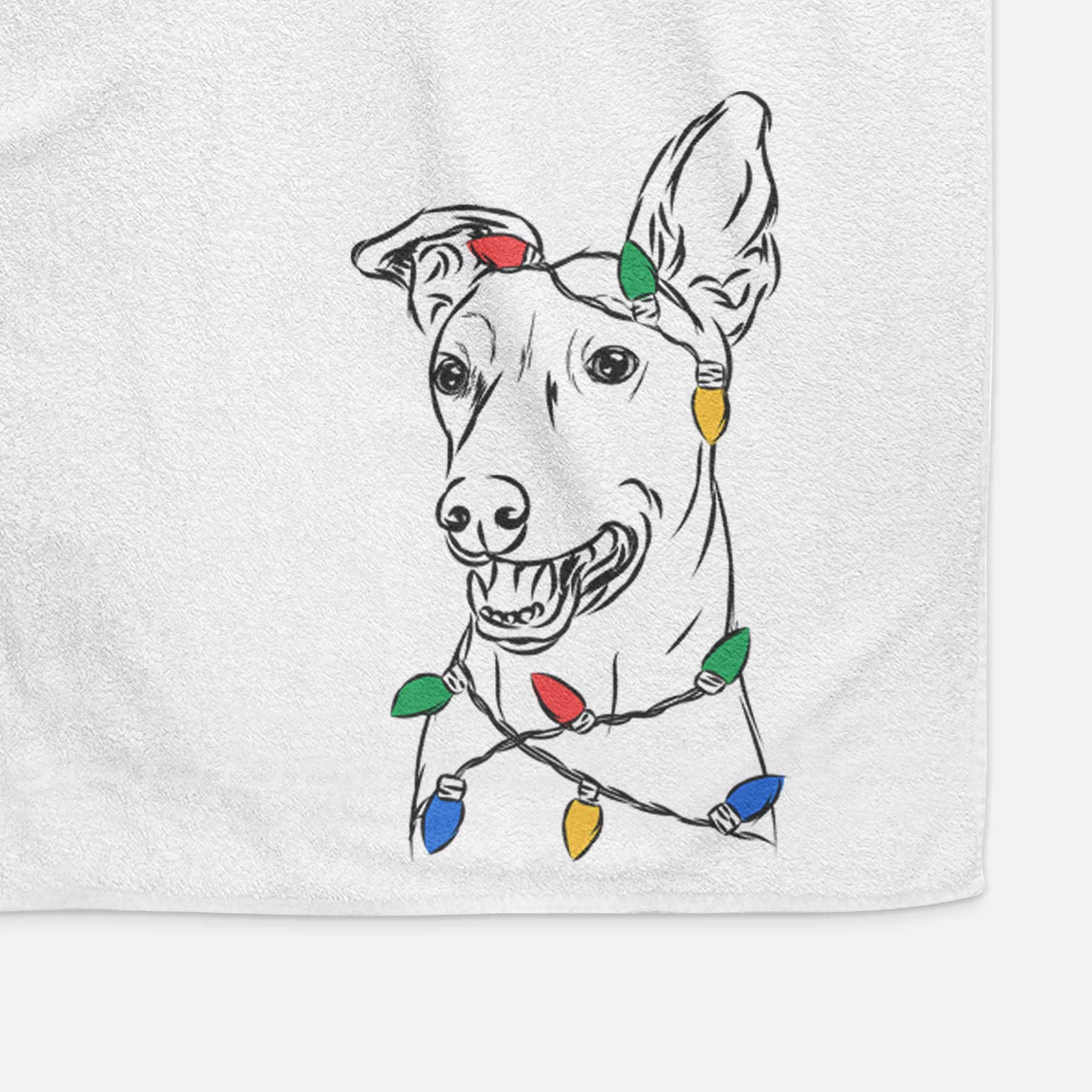 Frosty the Greyhound Decorative Hand Towel