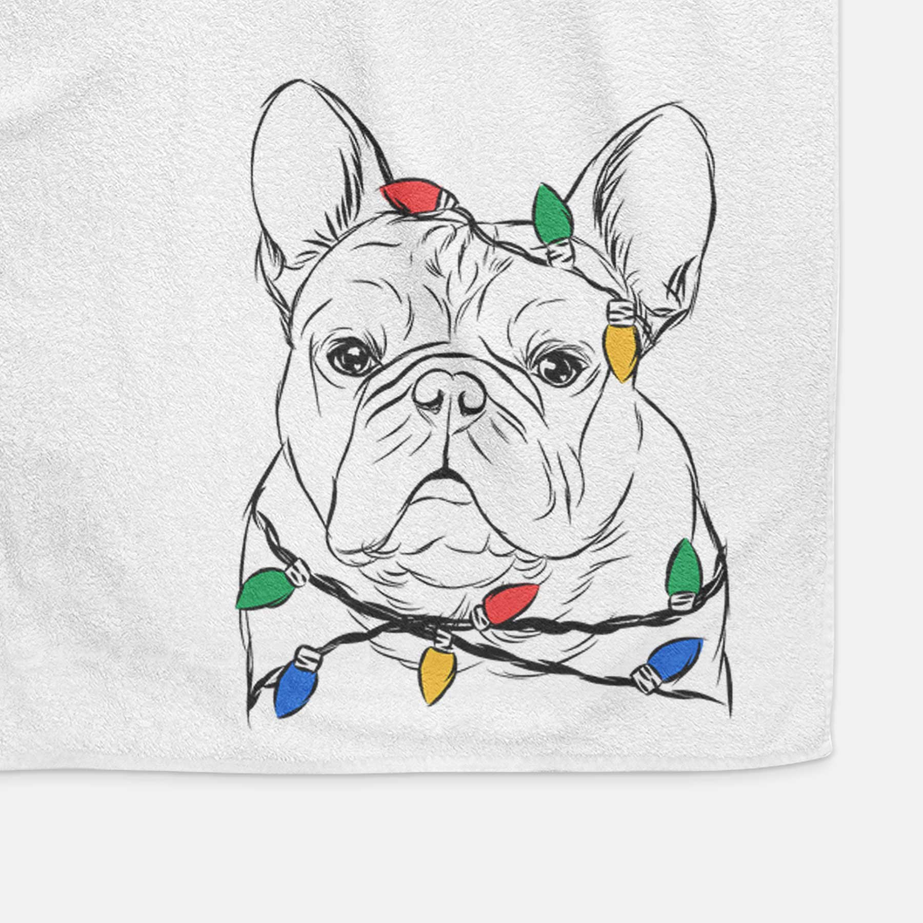 Fudge the French Bulldog Decorative Hand Towel