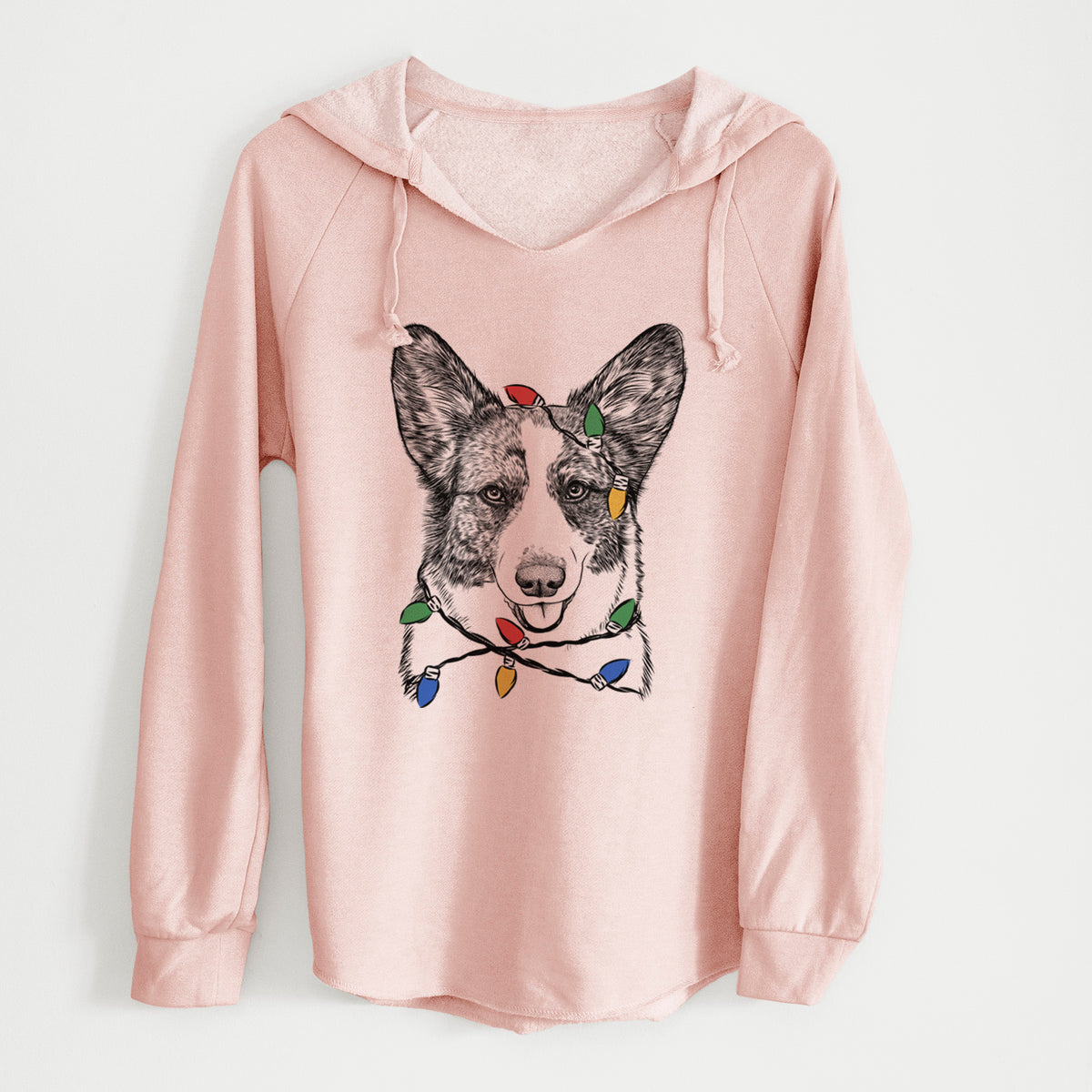 Christmas Lights Gabby the Cardigan Welsh Corgi - Cali Wave Hooded Sweatshirt