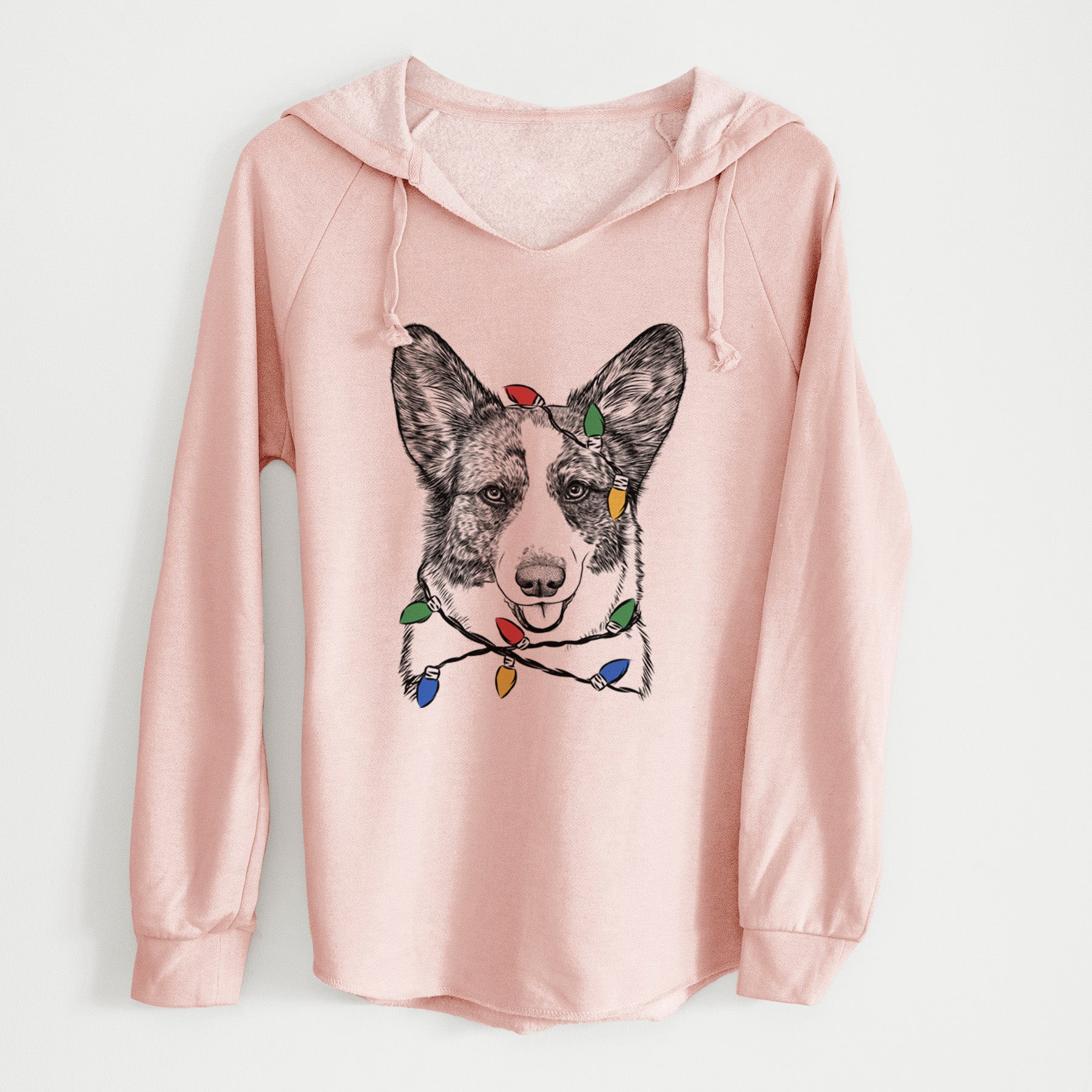 Christmas Lights Gabby the Cardigan Welsh Corgi - Cali Wave Hooded Sweatshirt