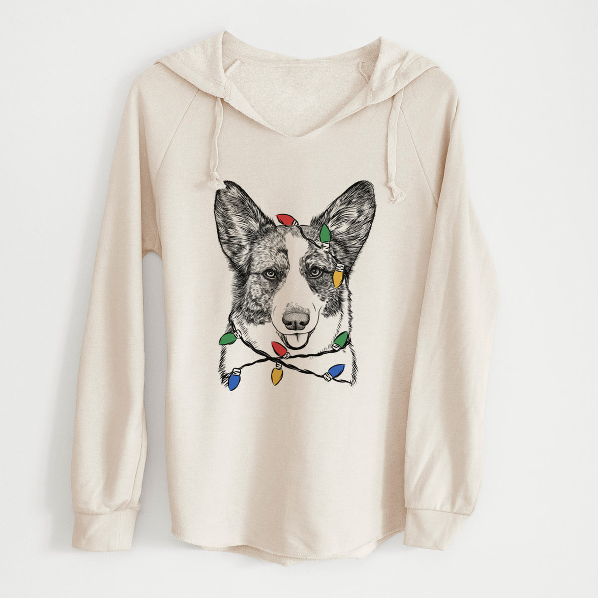 Christmas Lights Gabby the Cardigan Welsh Corgi - Cali Wave Hooded Sweatshirt