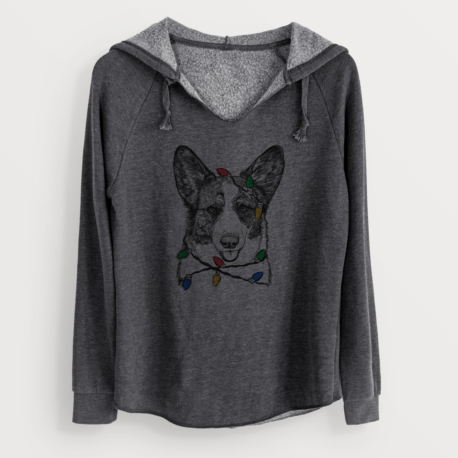 Christmas Lights Gabby the Cardigan Welsh Corgi - Cali Wave Hooded Sweatshirt