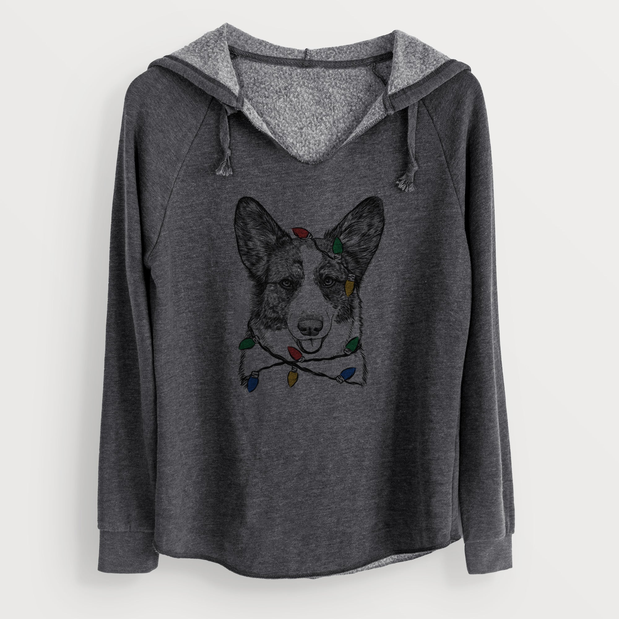 Christmas Lights Gabby the Cardigan Welsh Corgi - Cali Wave Hooded Sweatshirt