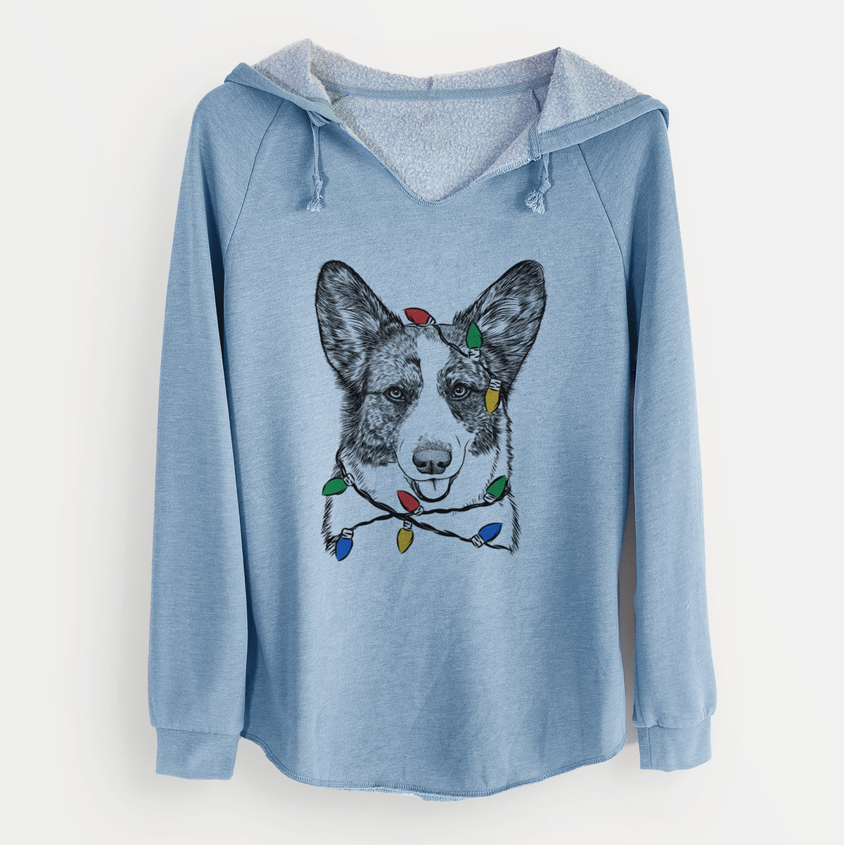 Christmas Lights Gabby the Cardigan Welsh Corgi - Cali Wave Hooded Sweatshirt
