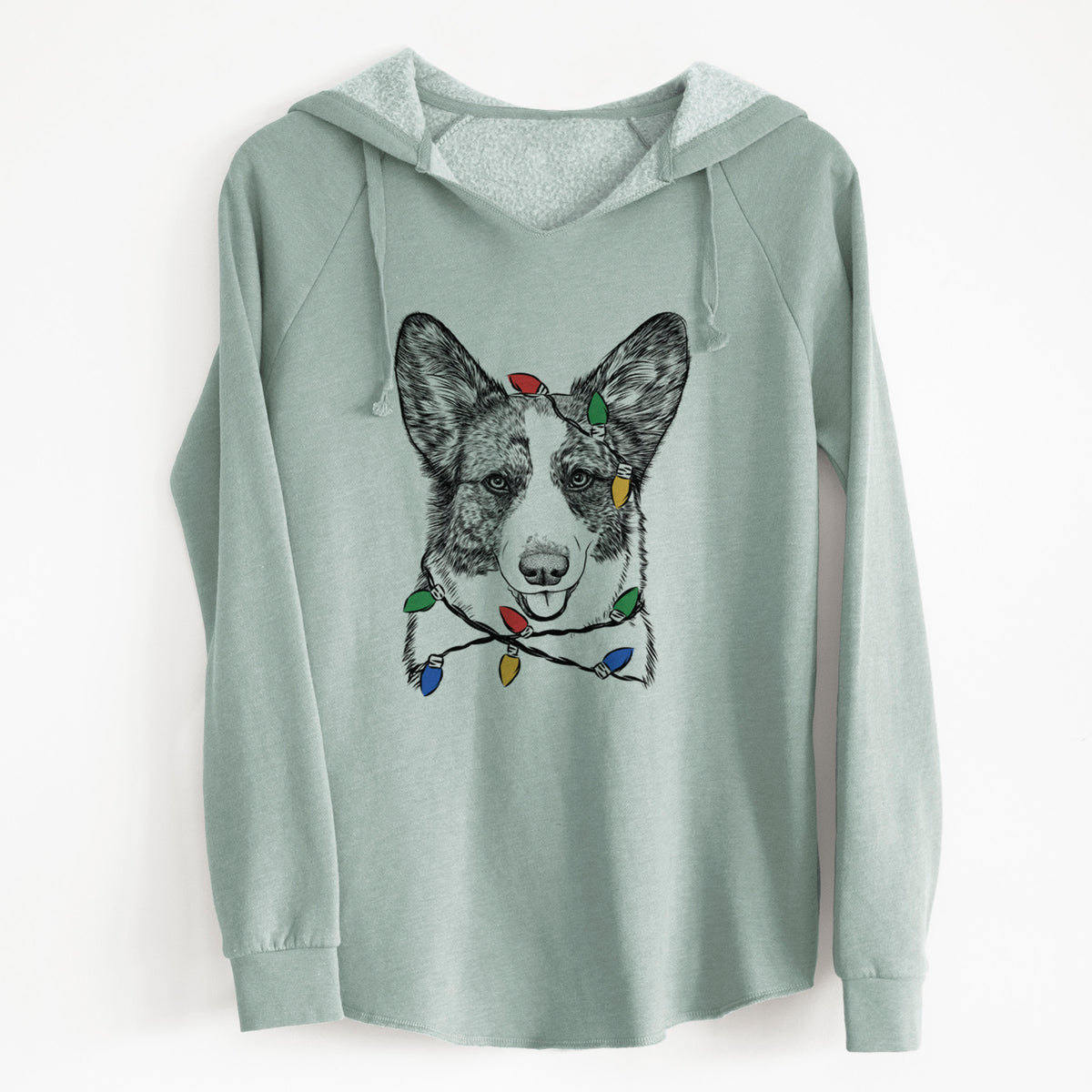 Christmas Lights Gabby the Cardigan Welsh Corgi - Cali Wave Hooded Sweatshirt
