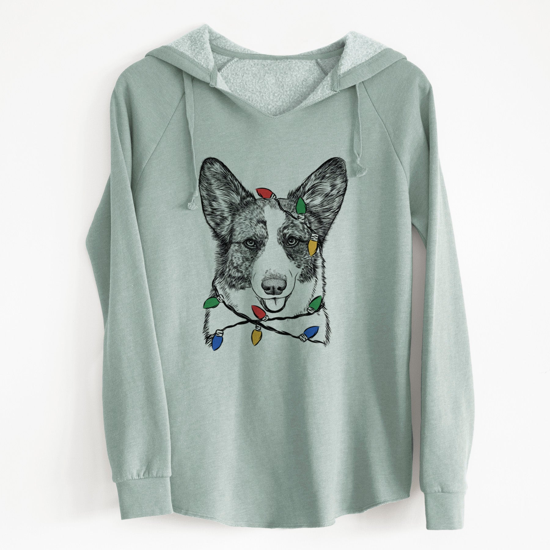 Christmas Lights Gabby the Cardigan Welsh Corgi - Cali Wave Hooded Sweatshirt