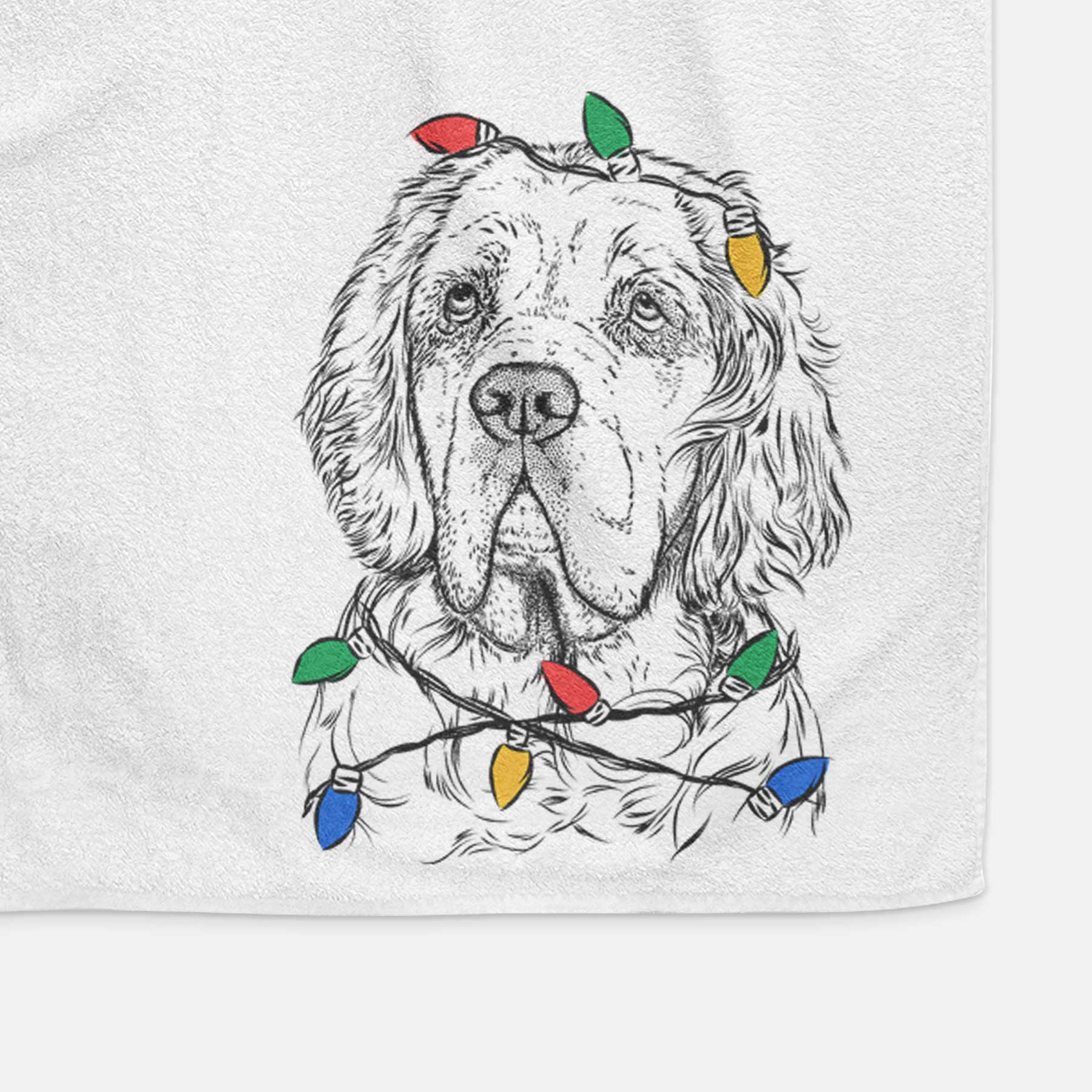 Gary the Clumber Spaniel Decorative Hand Towel