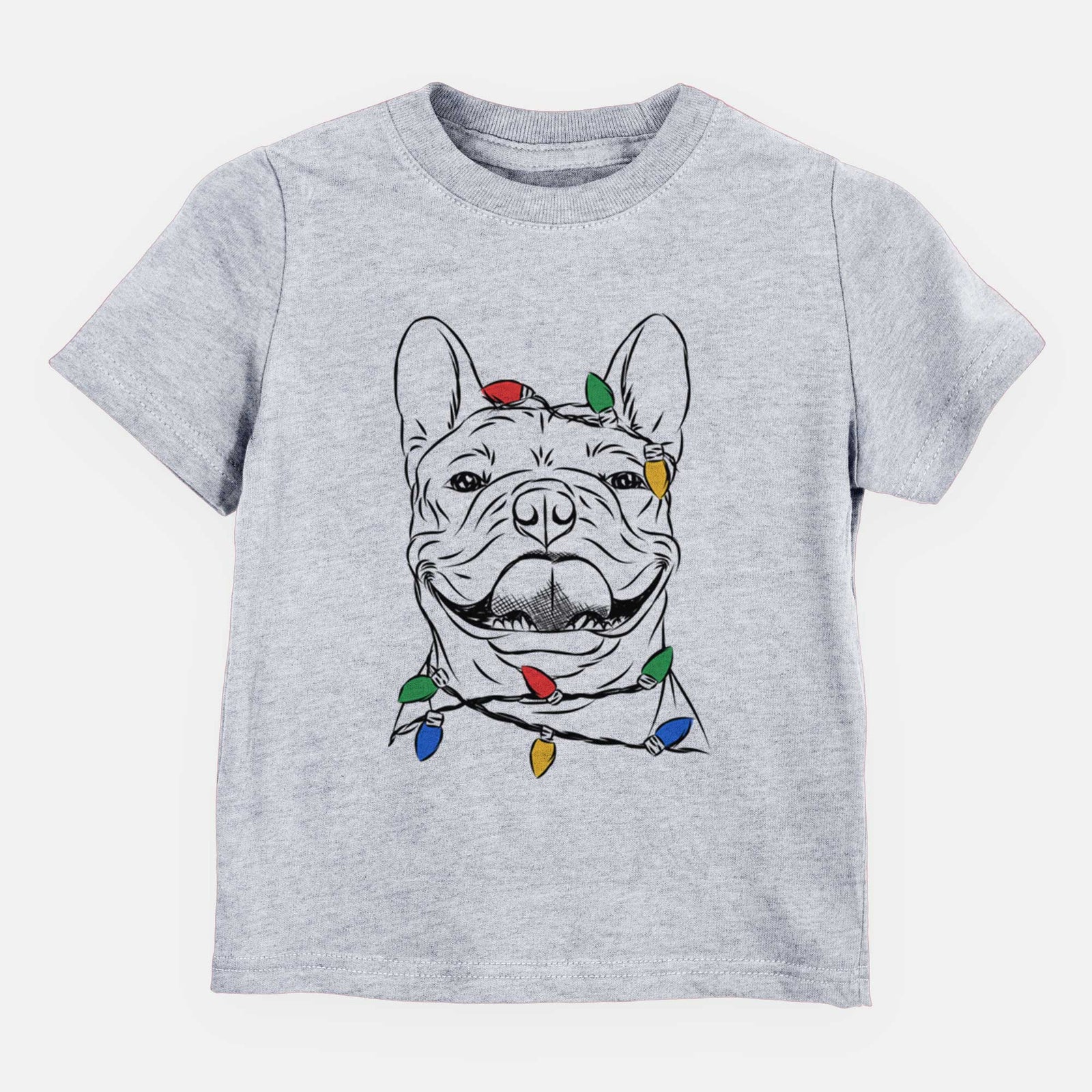 Christmas Lights Gaston the French Bulldog - Kids/Youth/Toddler Shirt