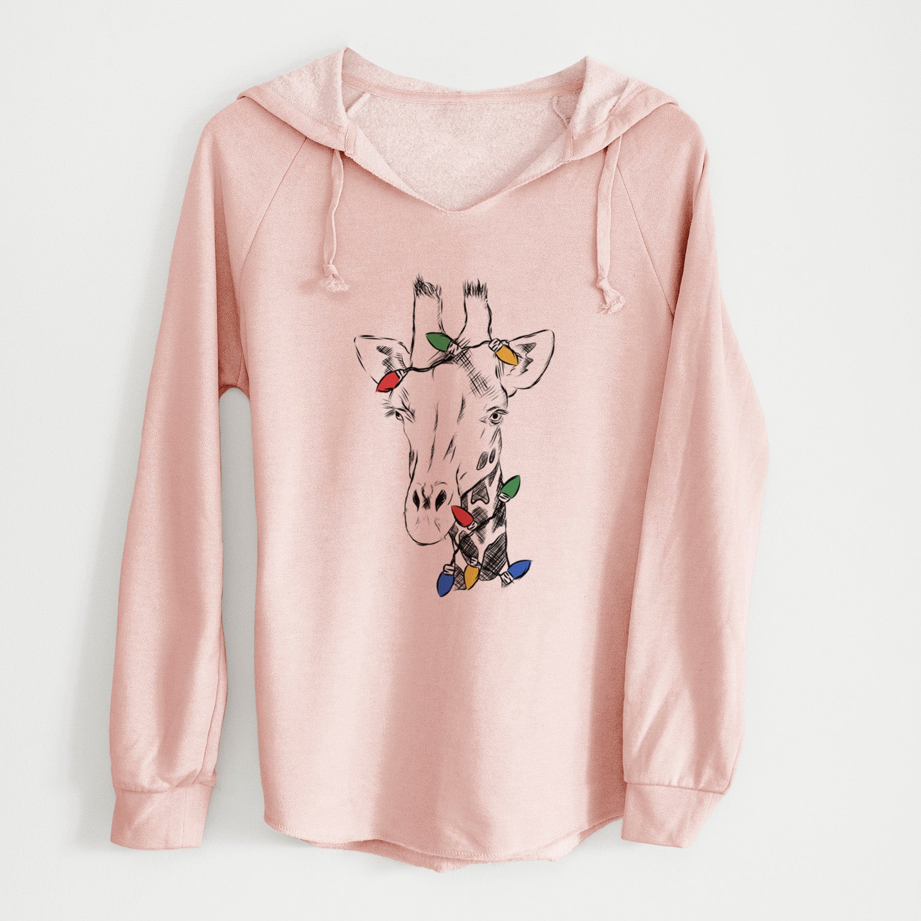 Christmas Lights Geoffrey the Giraffe - Cali Wave Hooded Sweatshirt