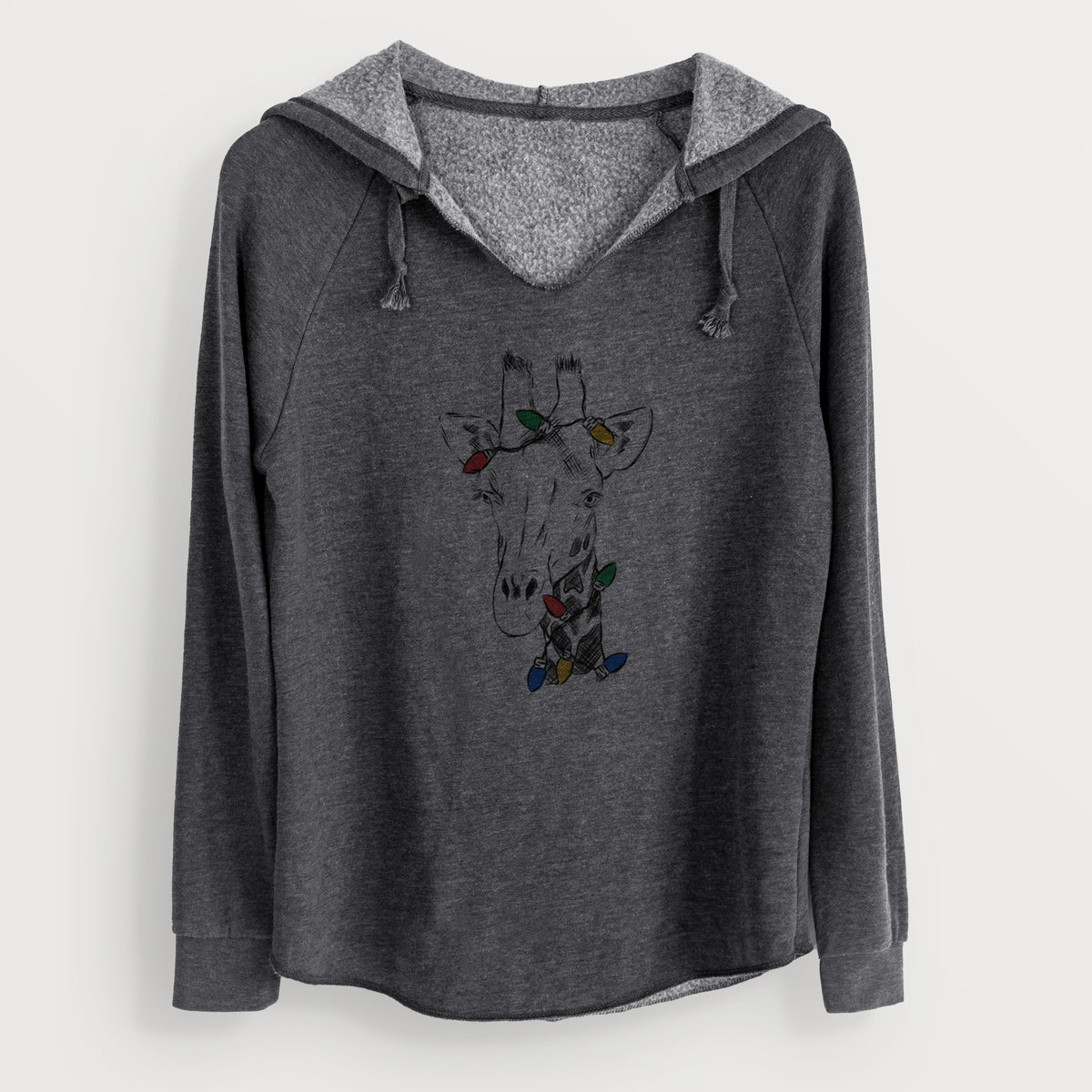 Christmas Lights Geoffrey the Giraffe - Cali Wave Hooded Sweatshirt