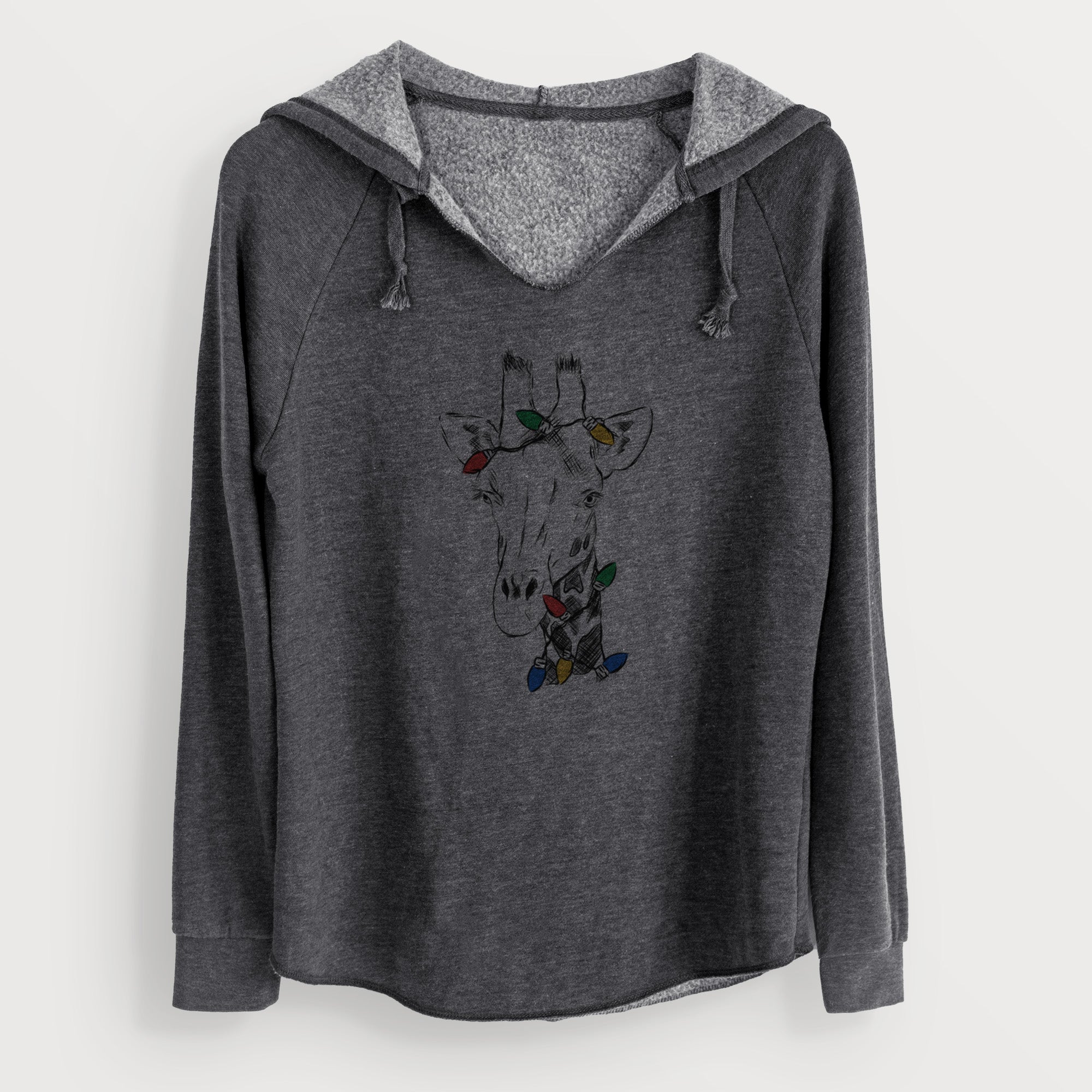 Christmas Lights Geoffrey the Giraffe - Cali Wave Hooded Sweatshirt