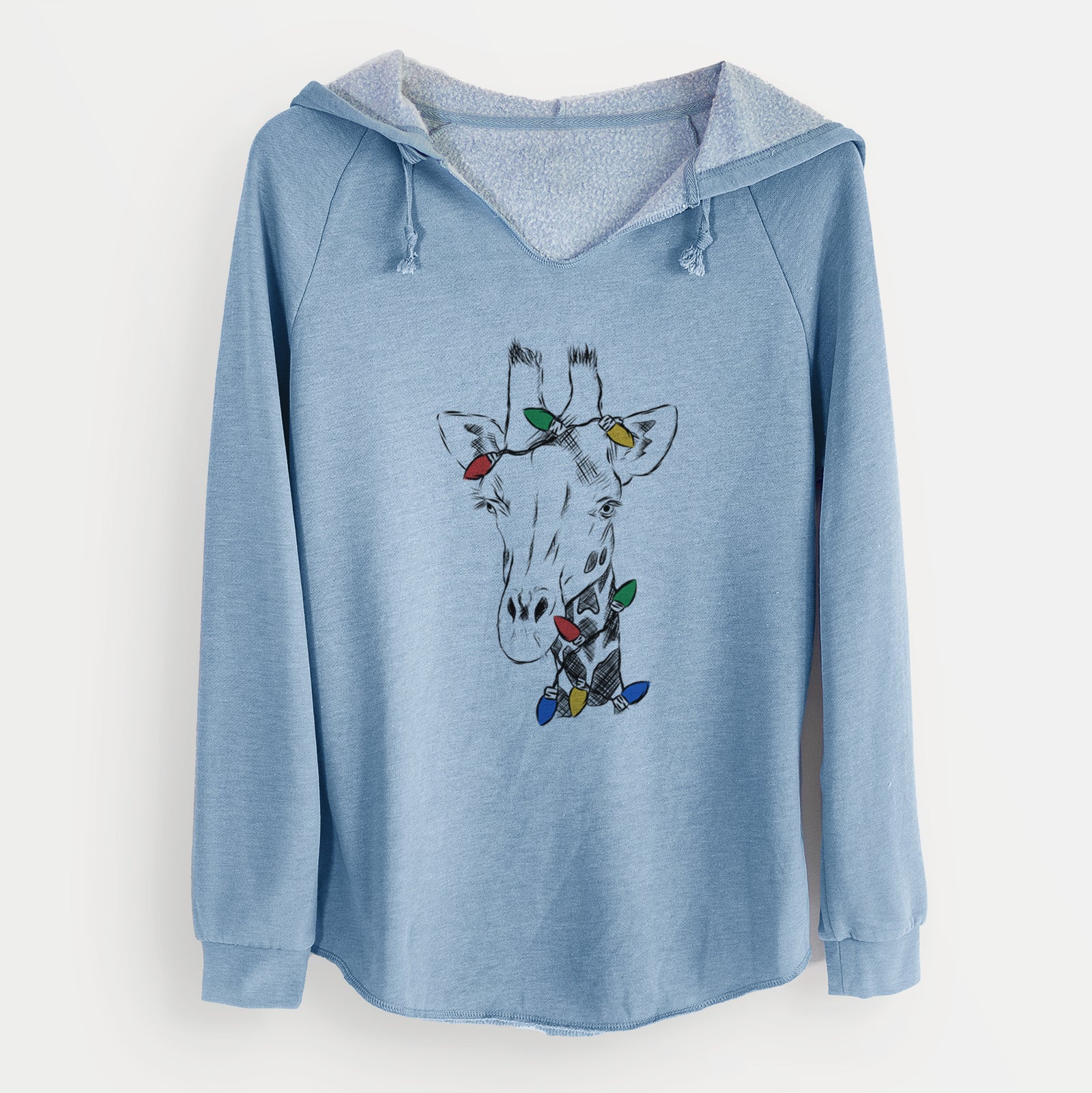 Christmas Lights Geoffrey the Giraffe - Cali Wave Hooded Sweatshirt