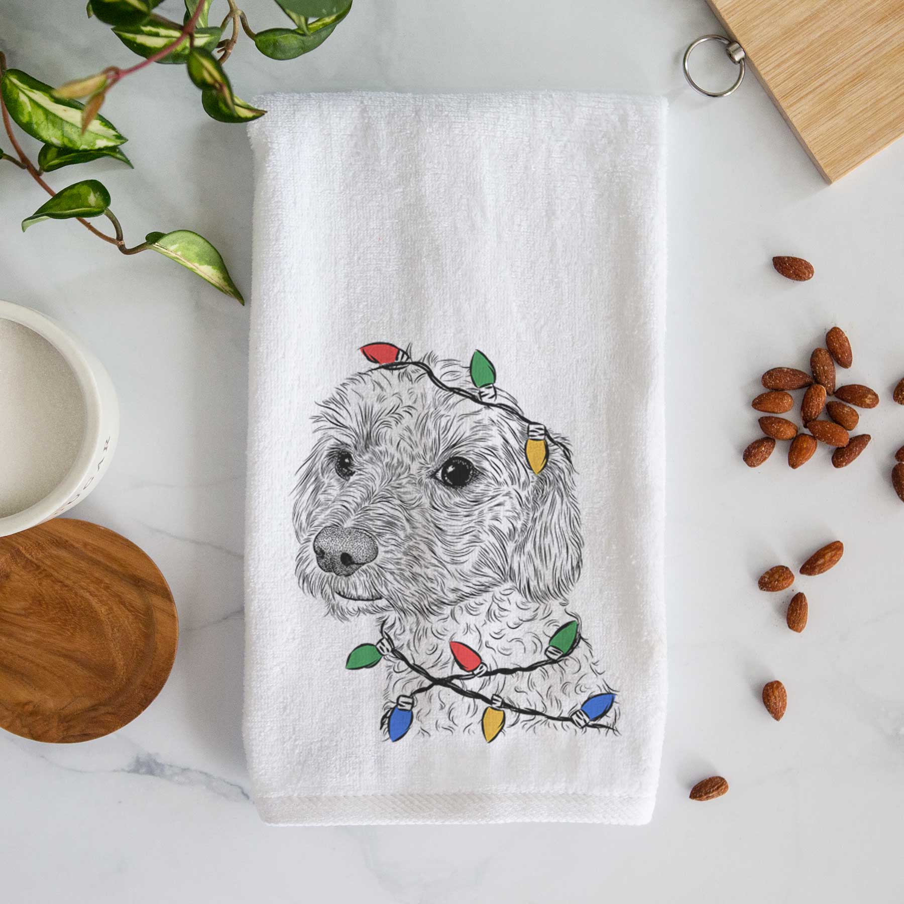 Georgie Boy the Mixed Breed Decorative Hand Towel