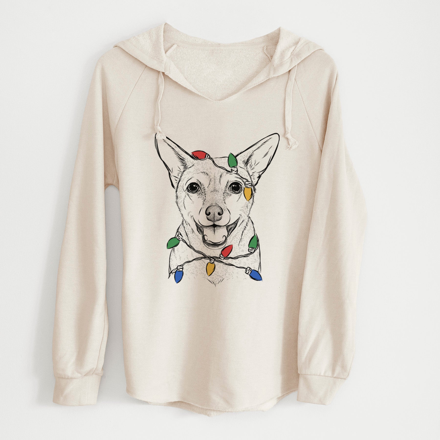 Christmas Lights Georgie the Chiweenie - Cali Wave Hooded Sweatshirt