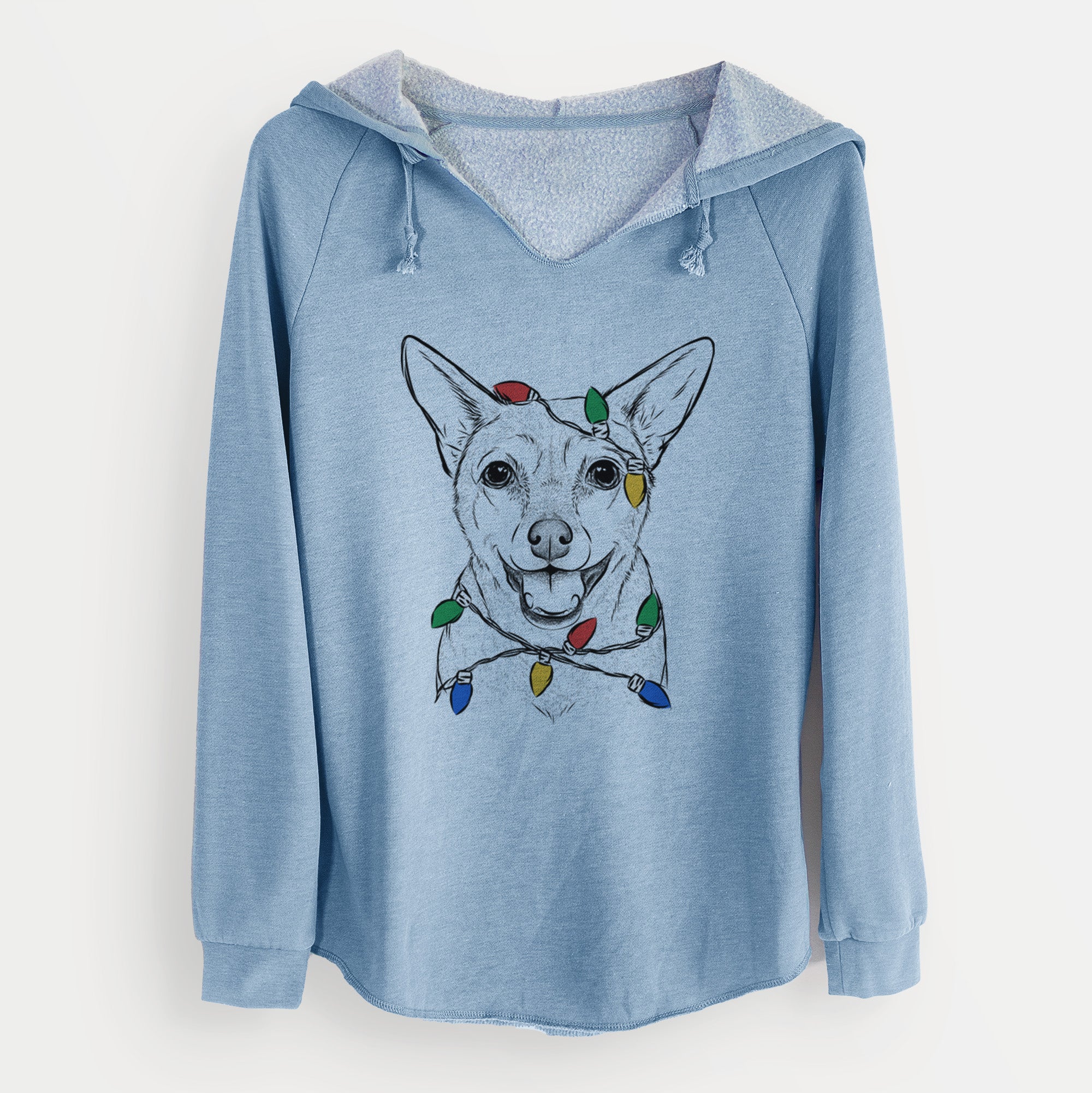 Christmas Lights Georgie the Chiweenie - Cali Wave Hooded Sweatshirt