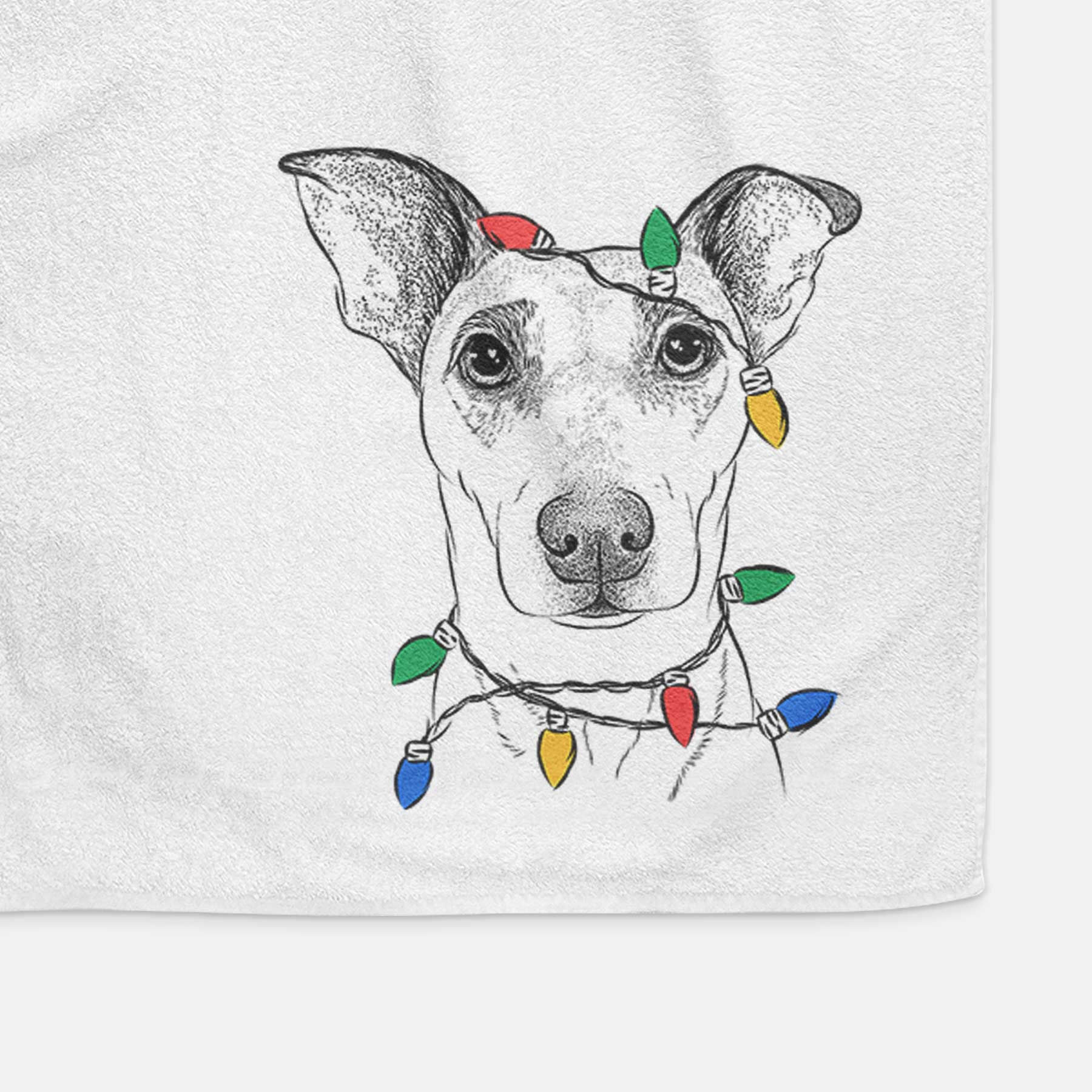 Georgie Rat the Terrier Mix Decorative Hand Towel