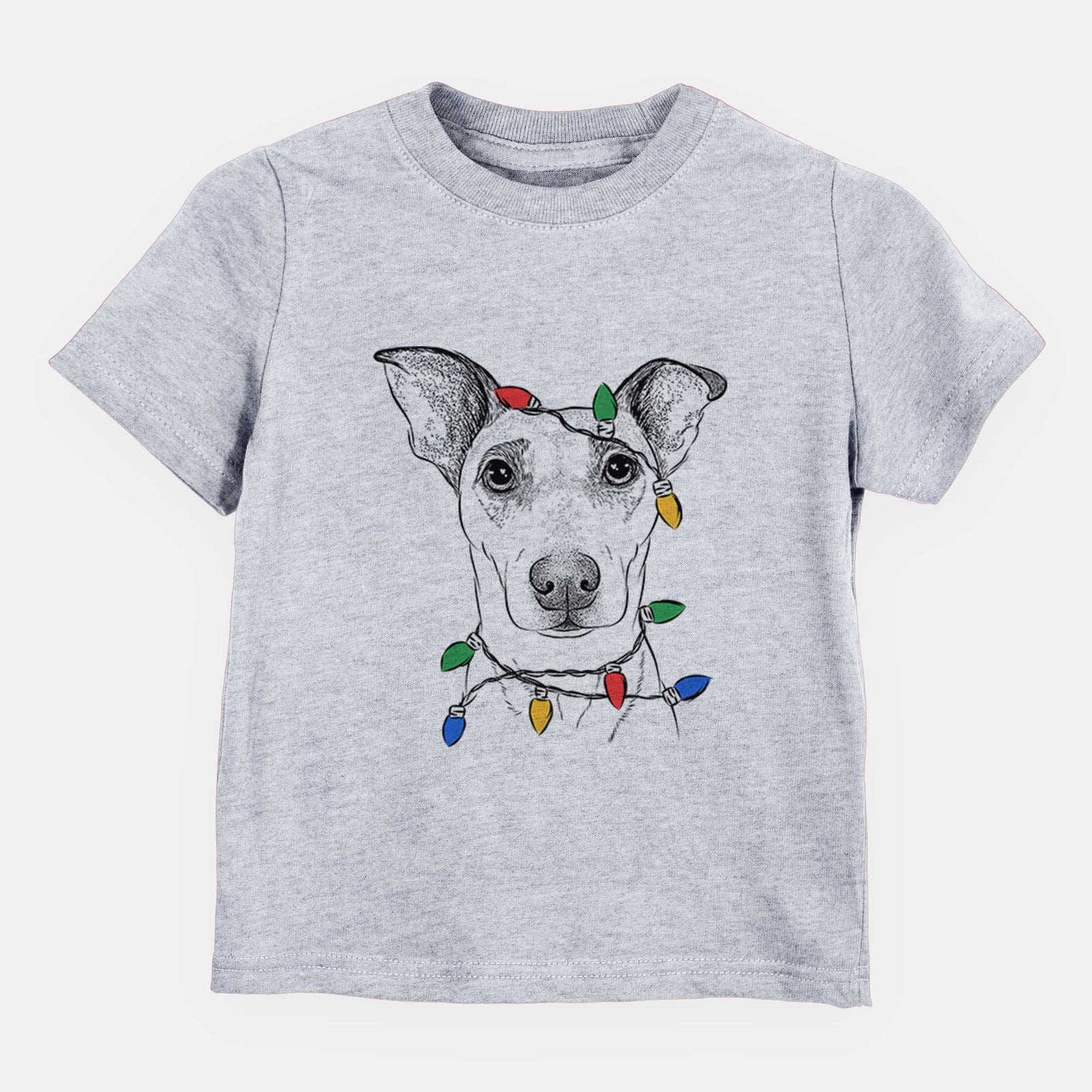 Christmas Lights Georgie Rat the Terrier Mix - Kids/Youth/Toddler Shirt