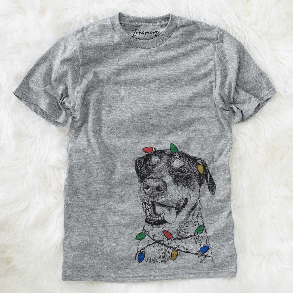 Christmas Lights Gerti the Mixed Breed - Unisex Crewneck