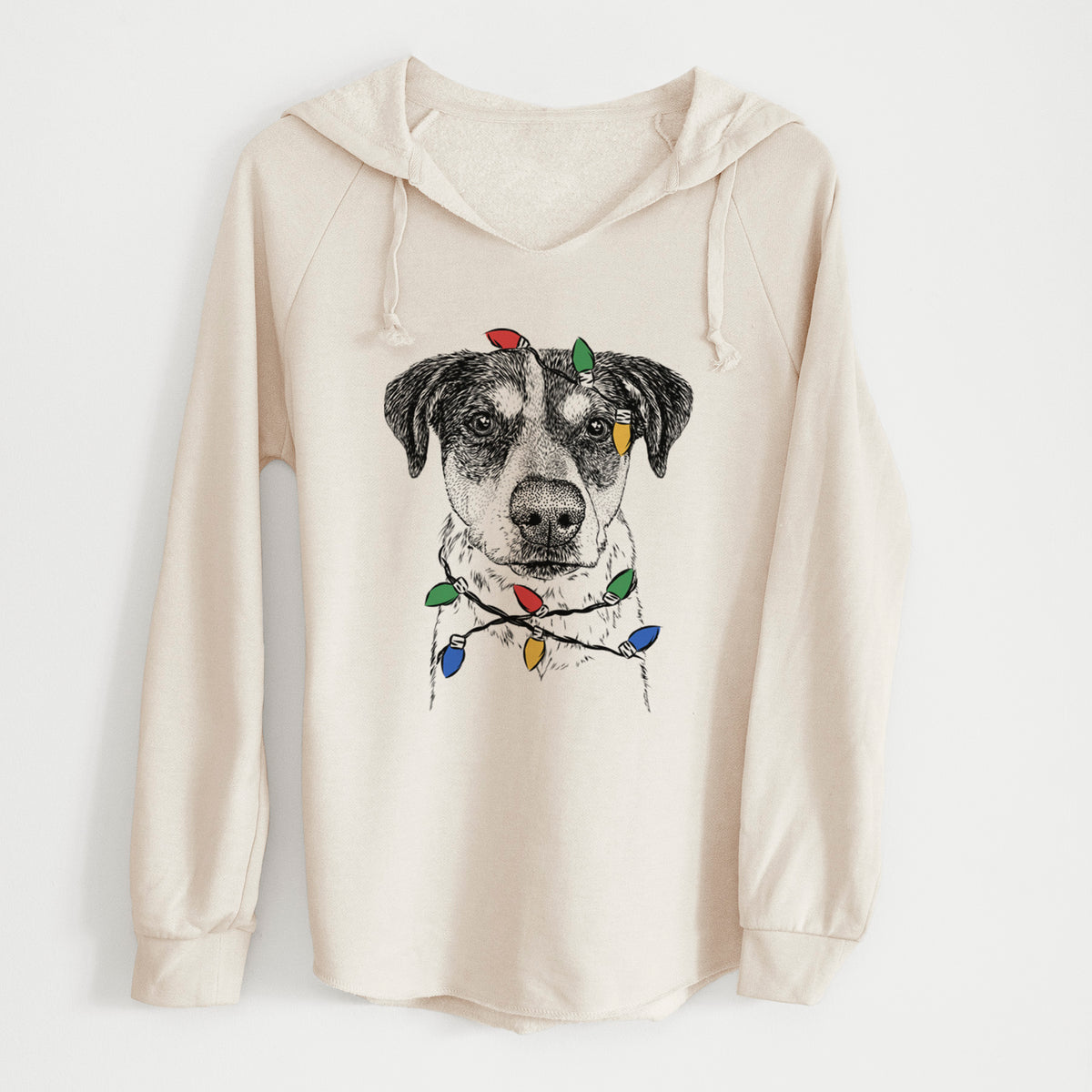 Christmas Lights Gertrude the Mixed Breed - Cali Wave Hooded Sweatshirt
