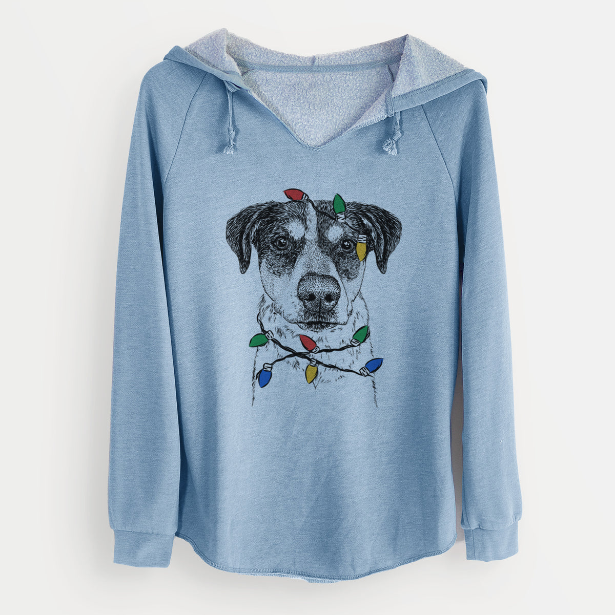 Christmas Lights Gertrude the Mixed Breed - Cali Wave Hooded Sweatshirt