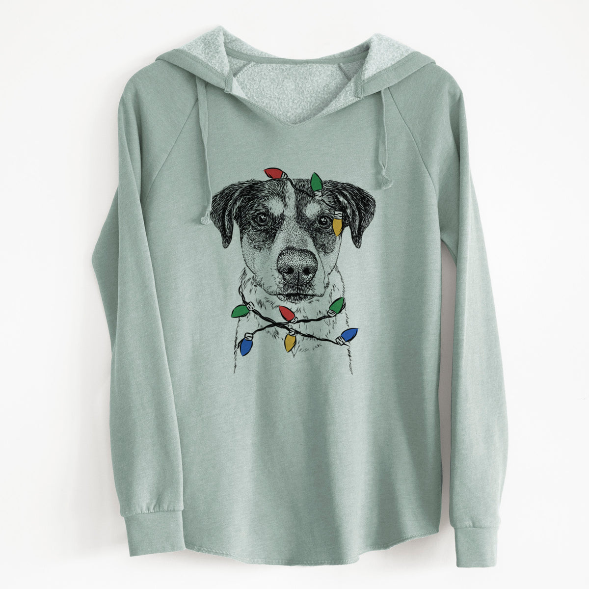 Christmas Lights Gertrude the Mixed Breed - Cali Wave Hooded Sweatshirt