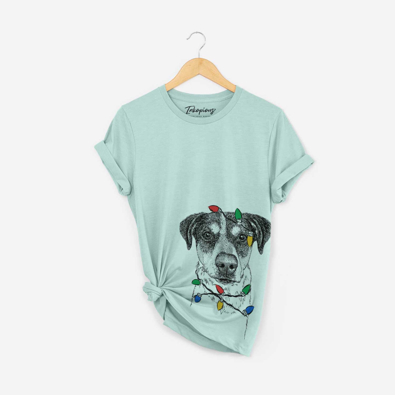 Christmas Lights Gertrude the Mixed Breed - Unisex Crewneck