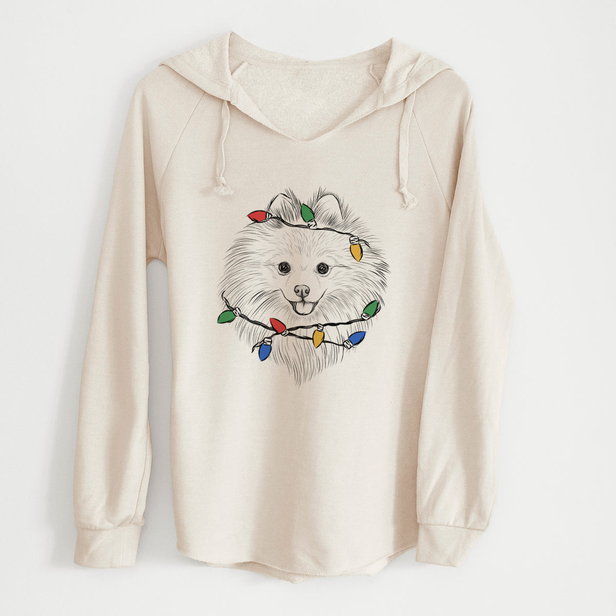 Christmas Lights GiGi the Pomeranian - Cali Wave Hooded Sweatshirt