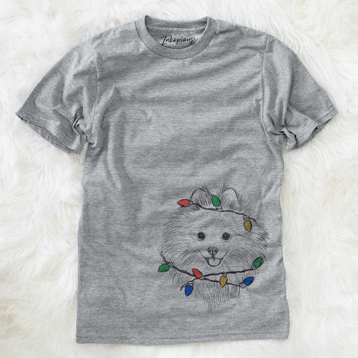 Christmas Lights GiGi the Pomeranian - Unisex Crewneck