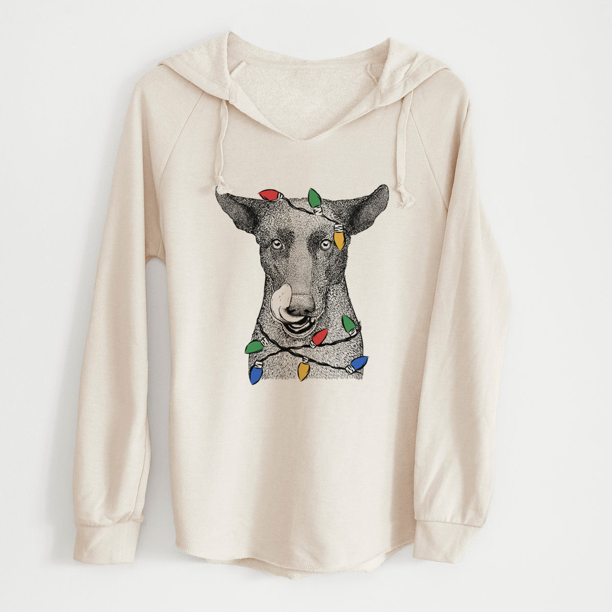 Christmas Lights Gidget the Mexican Street Dog - Cali Wave Hooded Sweatshirt