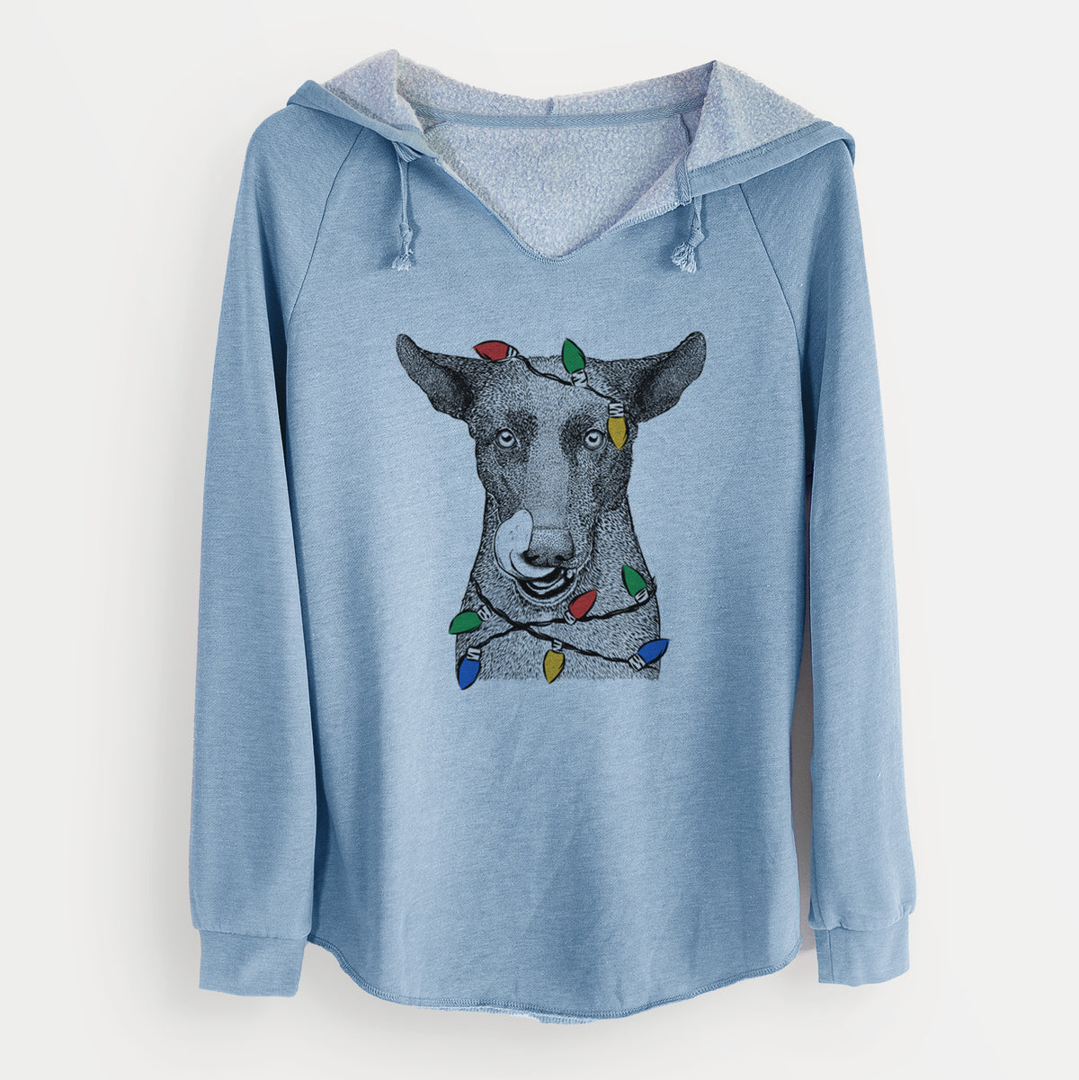 Christmas Lights Gidget the Mexican Street Dog - Cali Wave Hooded Sweatshirt