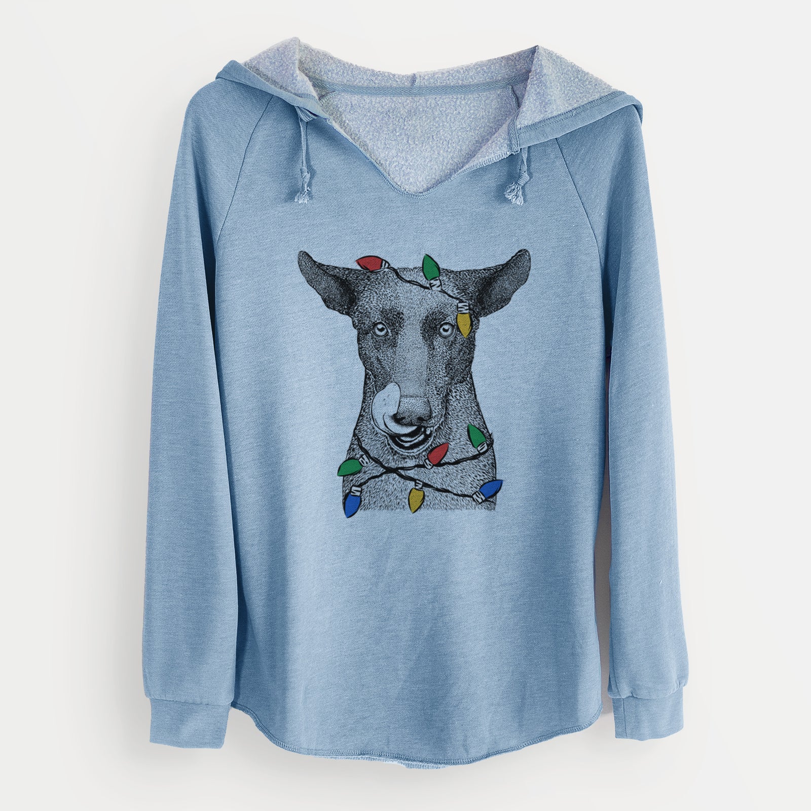 Christmas Lights Gidget the Mexican Street Dog - Cali Wave Hooded Sweatshirt