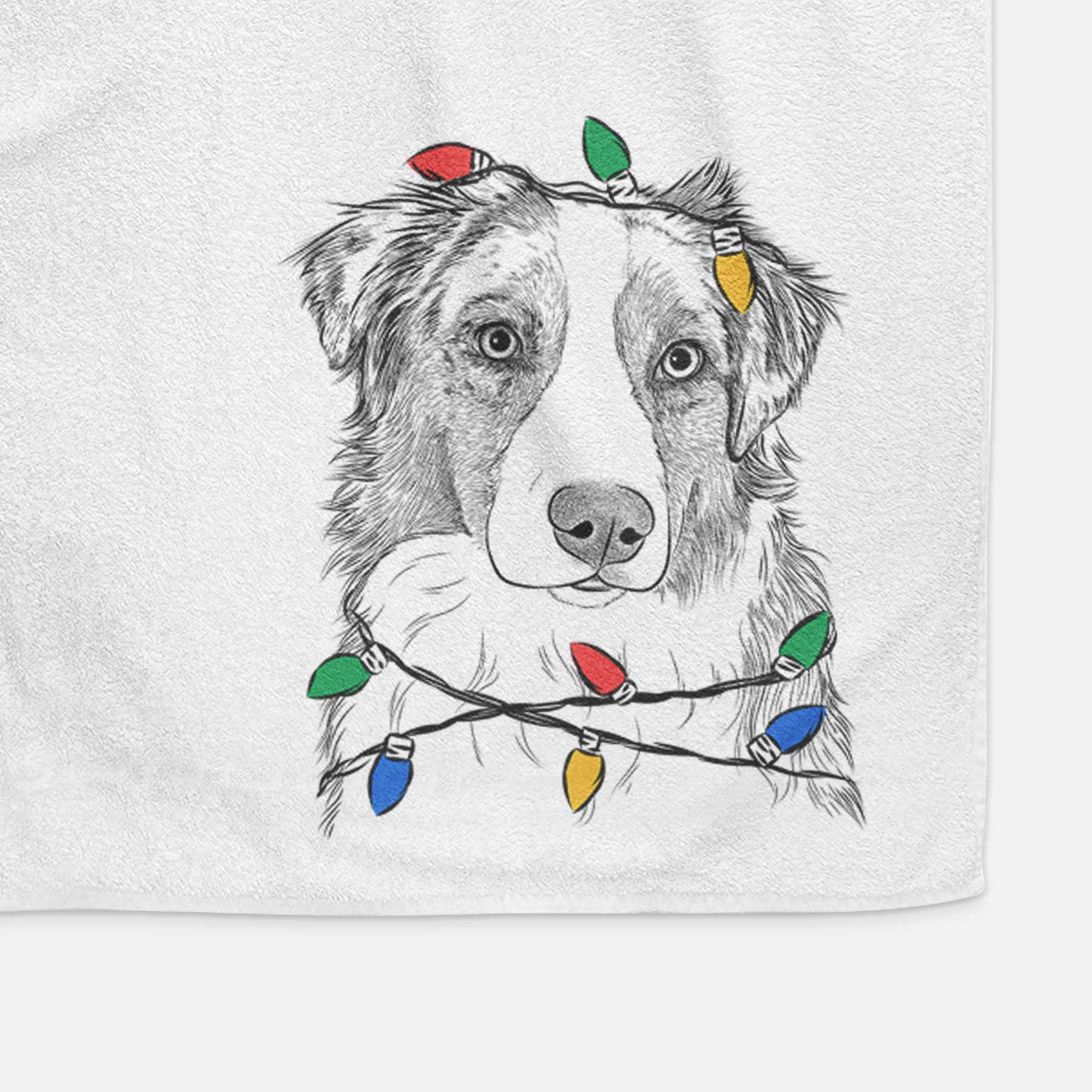 Ginger the Australian Shepherd Decorative Hand Towel