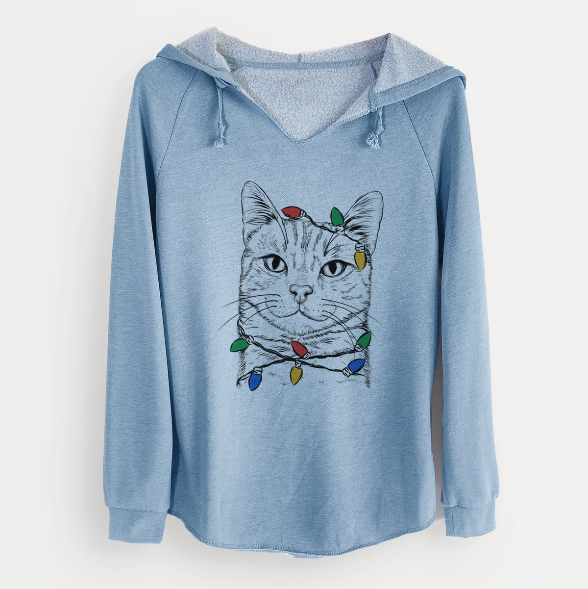 Christmas Lights Ginger Tom the Tabby Cat - Cali Wave Hooded Sweatshirt