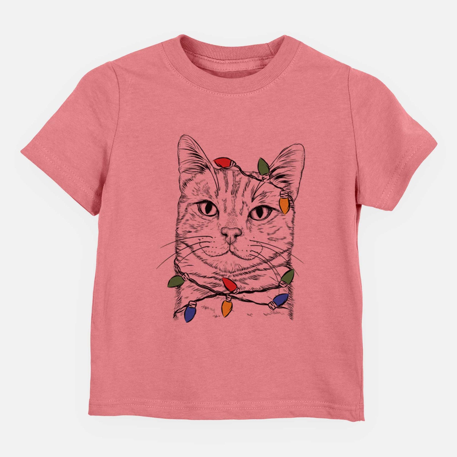 Christmas Lights Ginger Tom the Tabby Cat - Kids/Youth/Toddler Shirt
