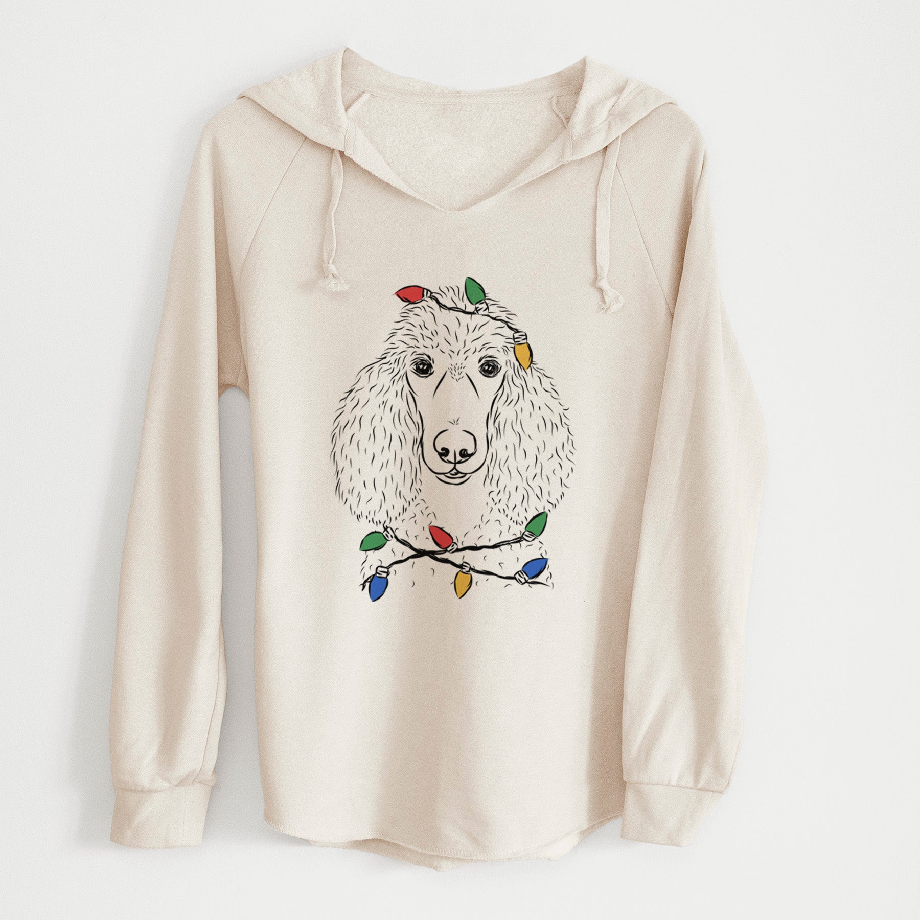 Christmas Lights Giovanni the Poodle - Cali Wave Hooded Sweatshirt