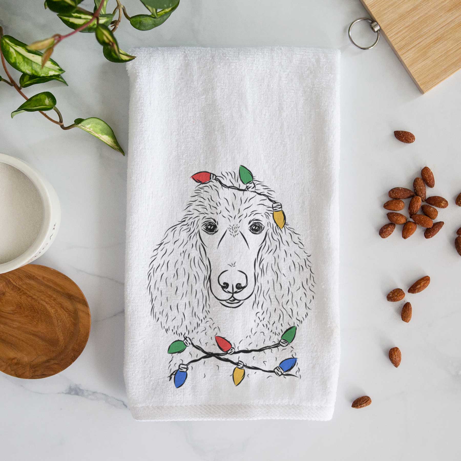 Giovanni the Poodle Decorative Hand Towel