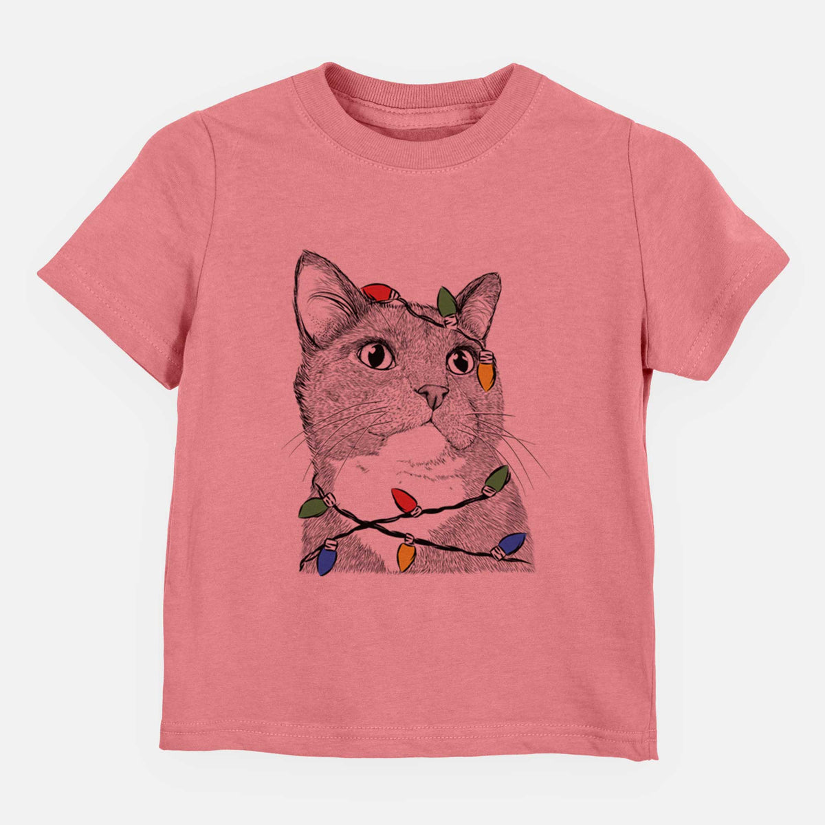 Christmas Lights Gizmo the Grey Cat - Kids/Youth/Toddler Shirt
