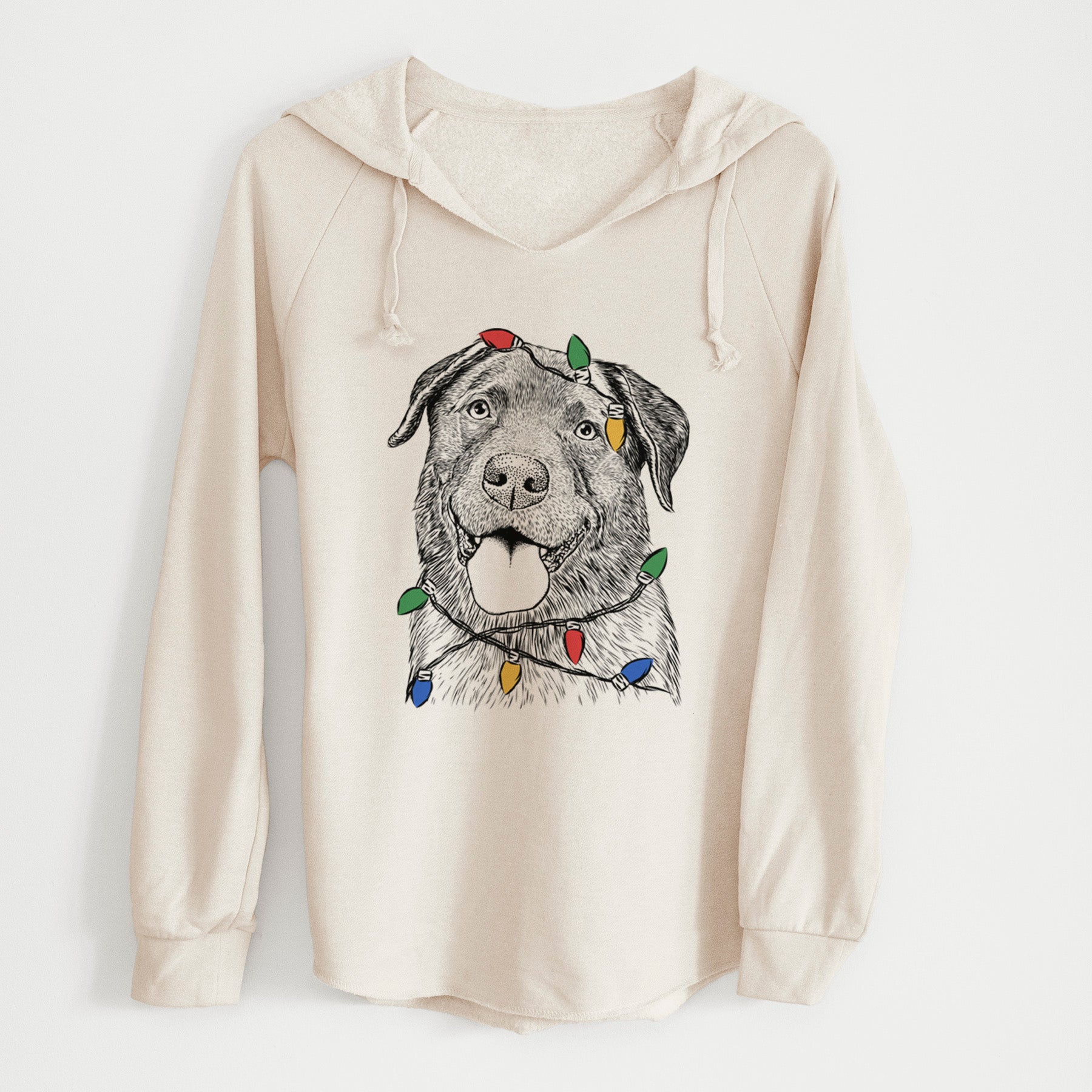 Christmas Lights Gonzo the Chocolate Lab - Cali Wave Hooded Sweatshirt