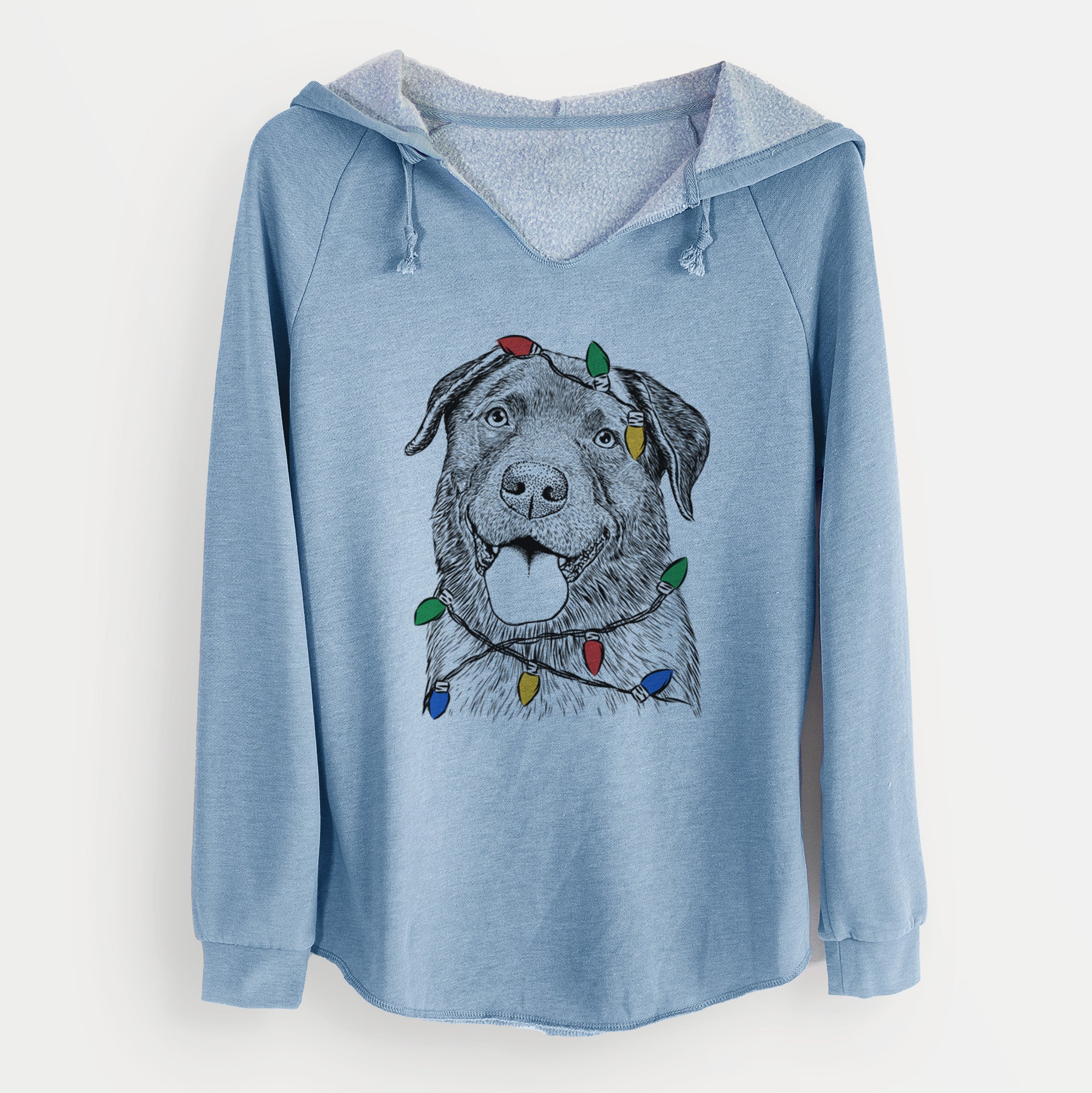 Christmas Lights Gonzo the Chocolate Lab - Cali Wave Hooded Sweatshirt