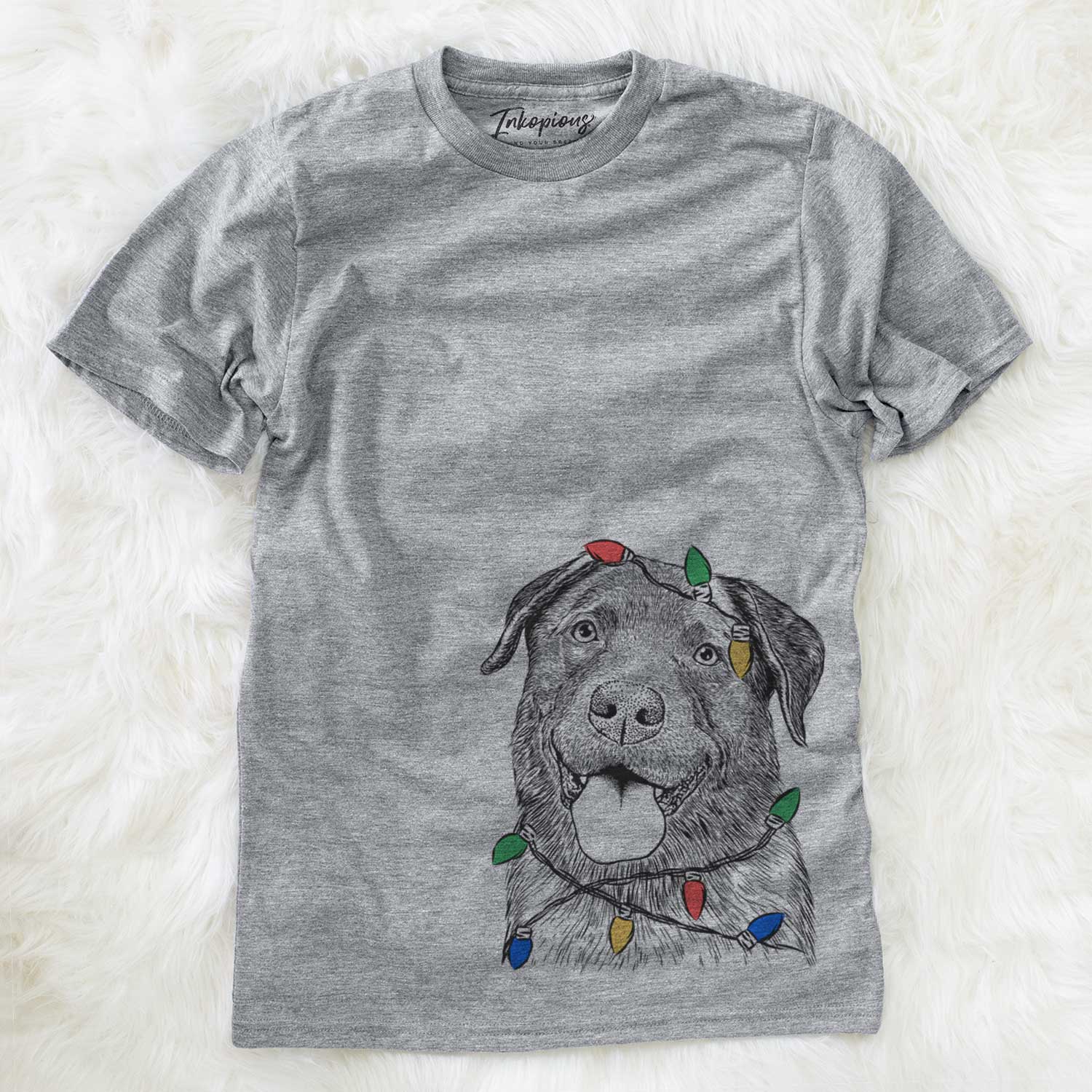 Christmas Lights Gonzo the Chocolate Lab - Unisex Crewneck