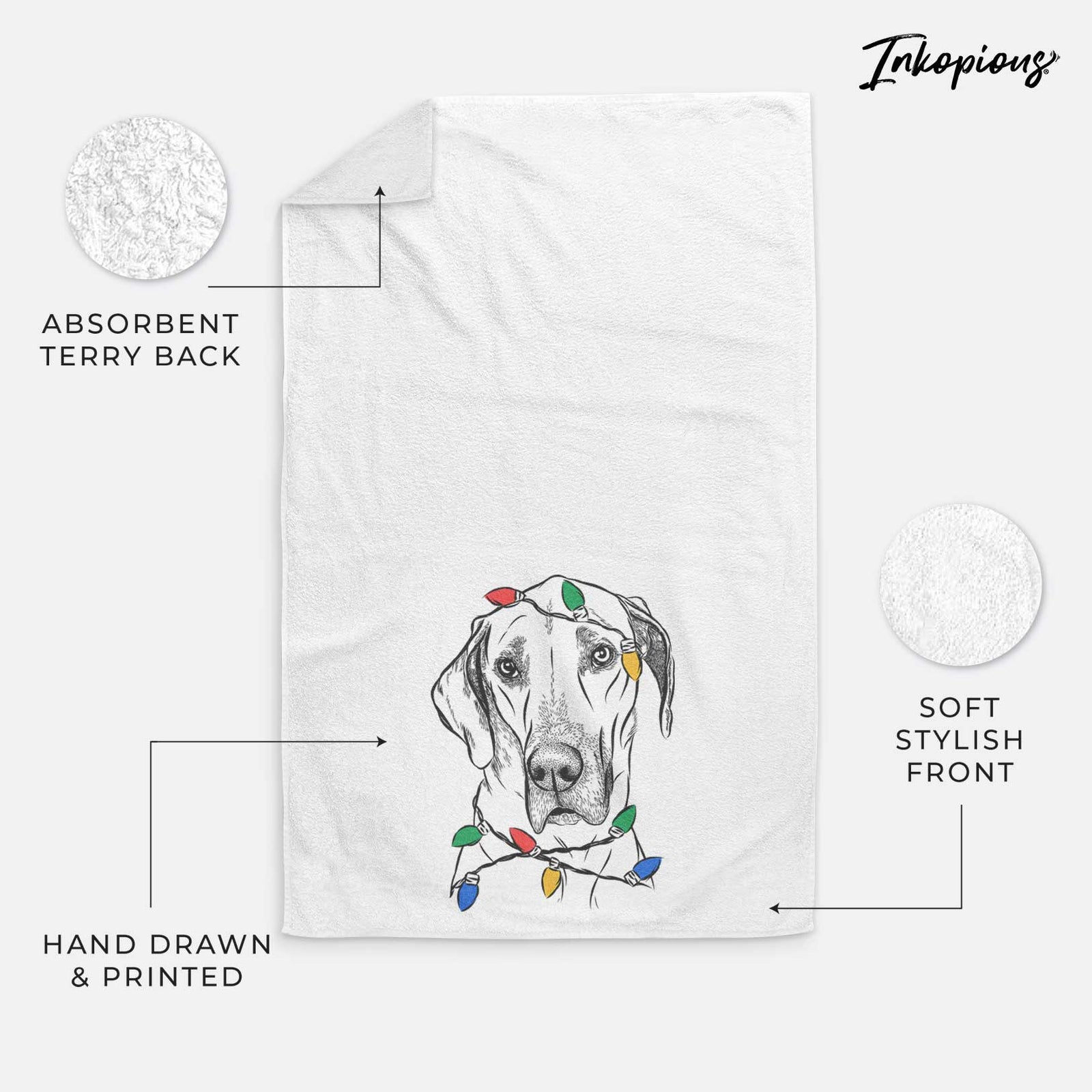Gracie the Great Dane Decorative Hand Towel