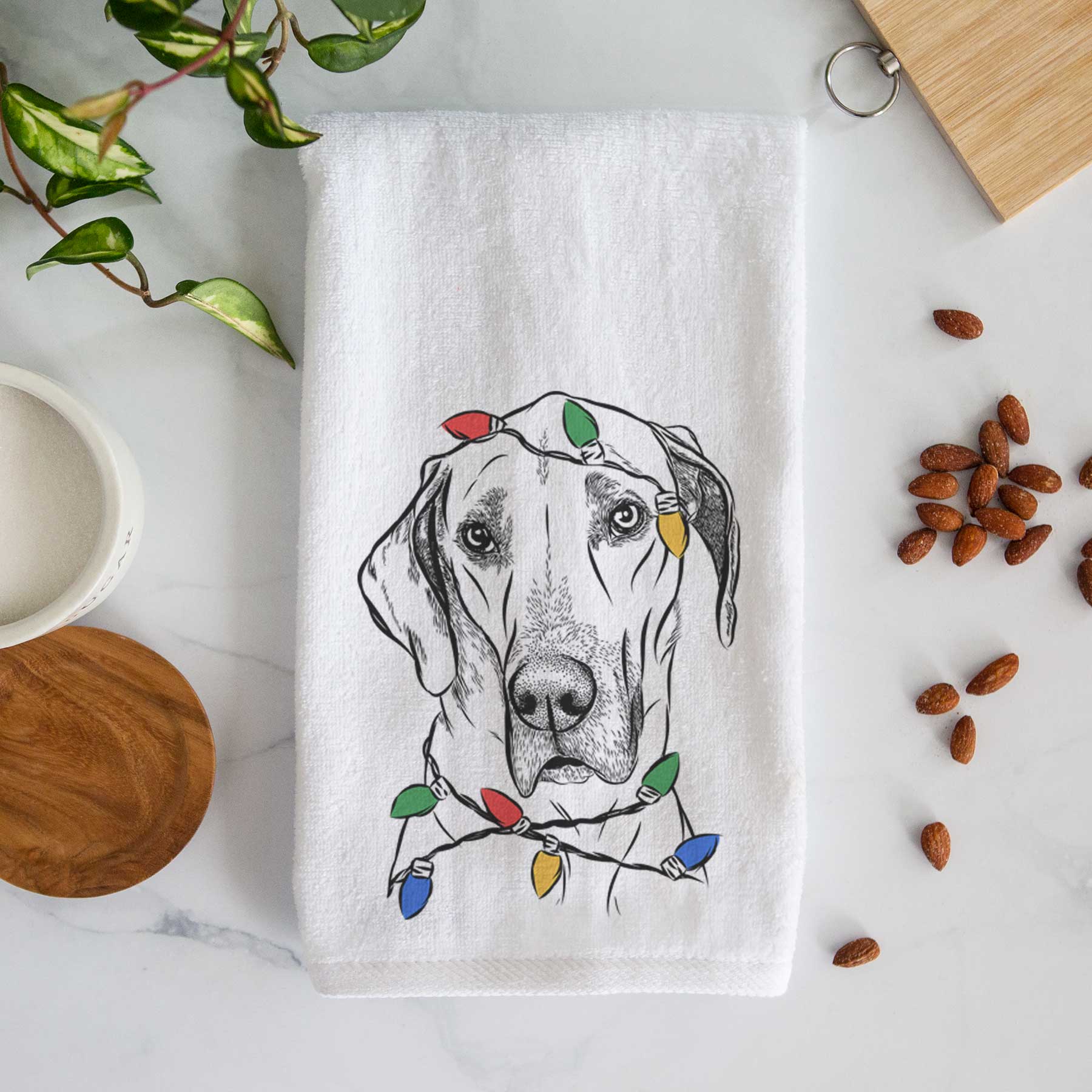 Gracie the Great Dane Decorative Hand Towel