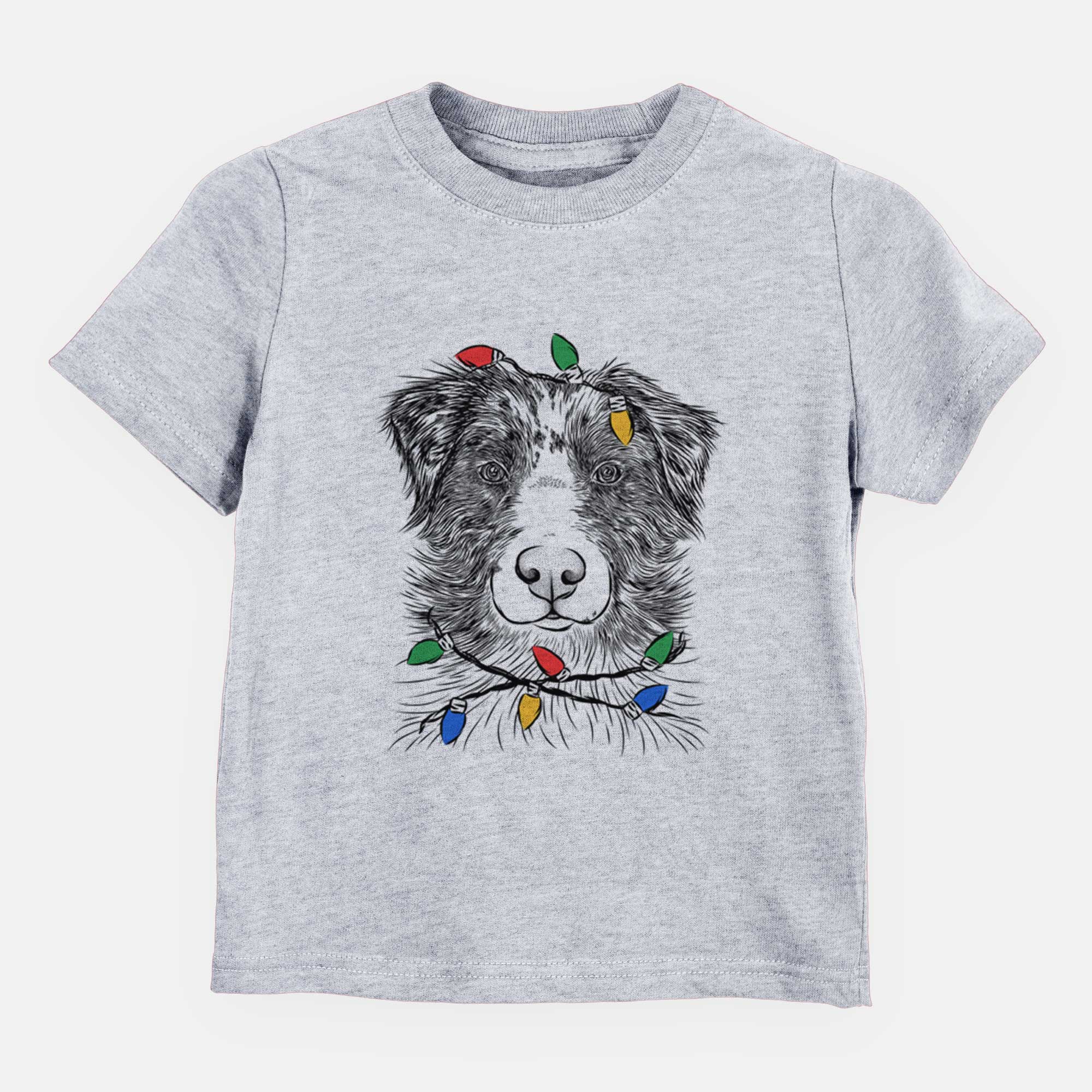 Christmas Lights Gram the Australian Shepherd - Kids/Youth/Toddler Shirt