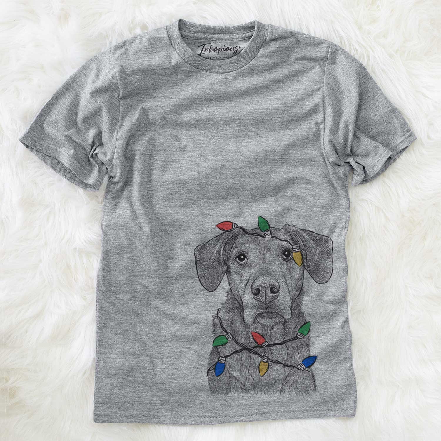 Christmas Lights Gravy the Plott Hound Beagle Mix - Unisex Crewneck