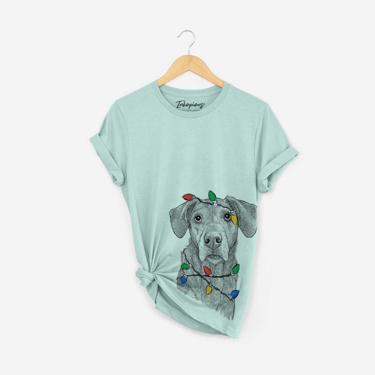 Christmas Lights Gravy the Plott Hound Beagle Mix - Unisex Crewneck