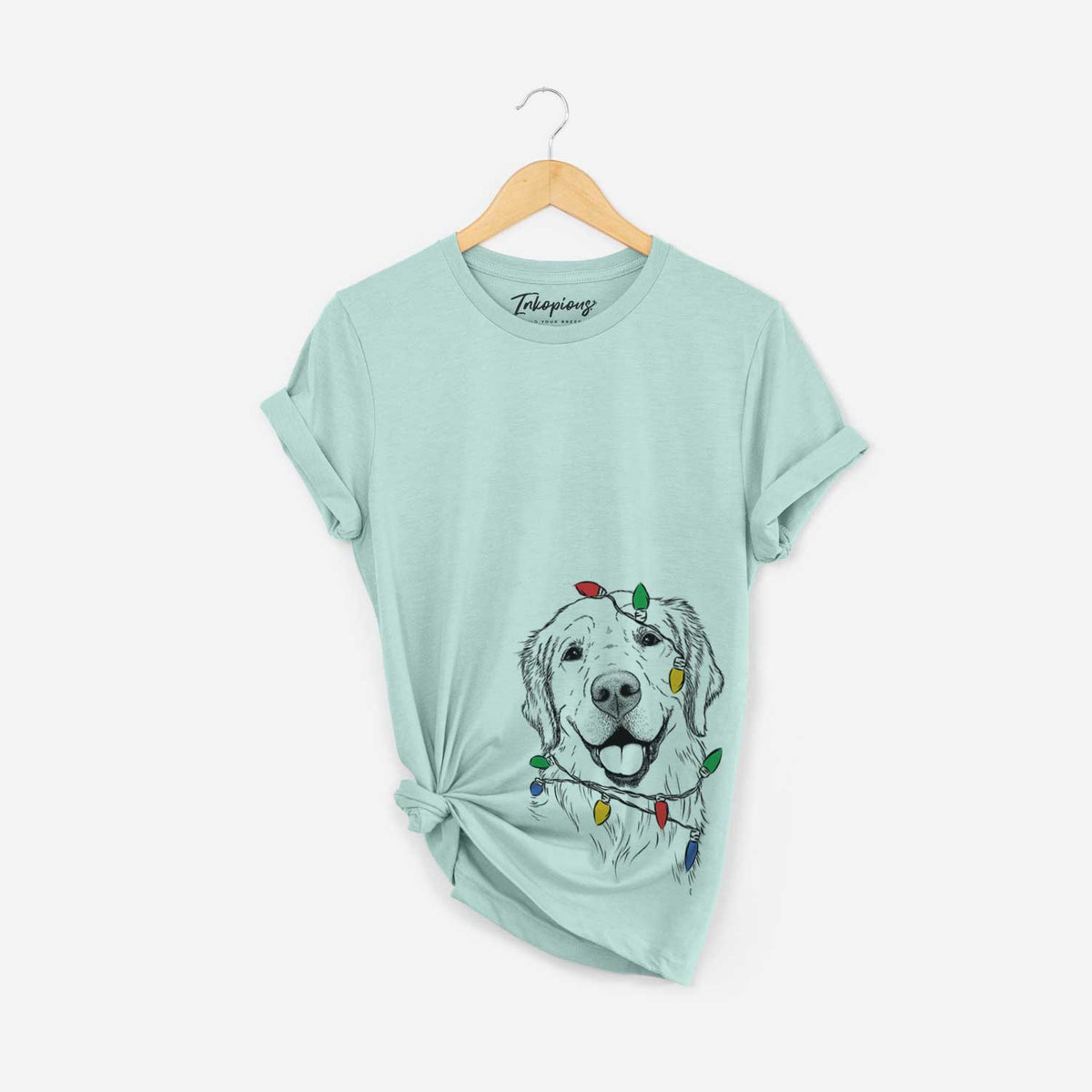 Christmas Lights Griffin the Golden Retriever - Unisex Crewneck
