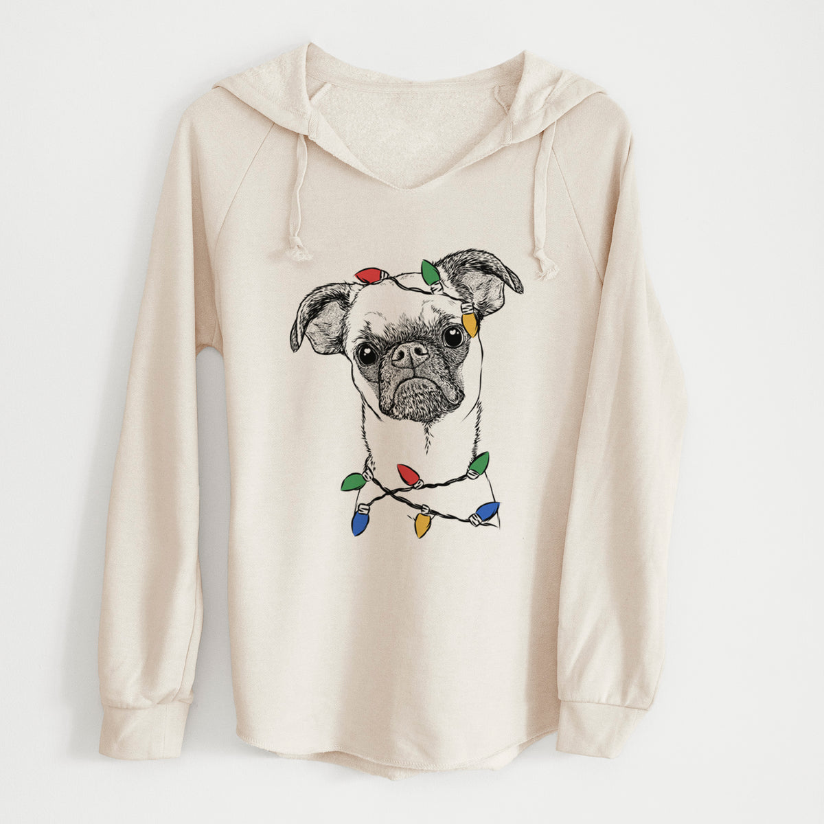 Christmas Lights Groot the Brussels Griffon - Cali Wave Hooded Sweatshirt