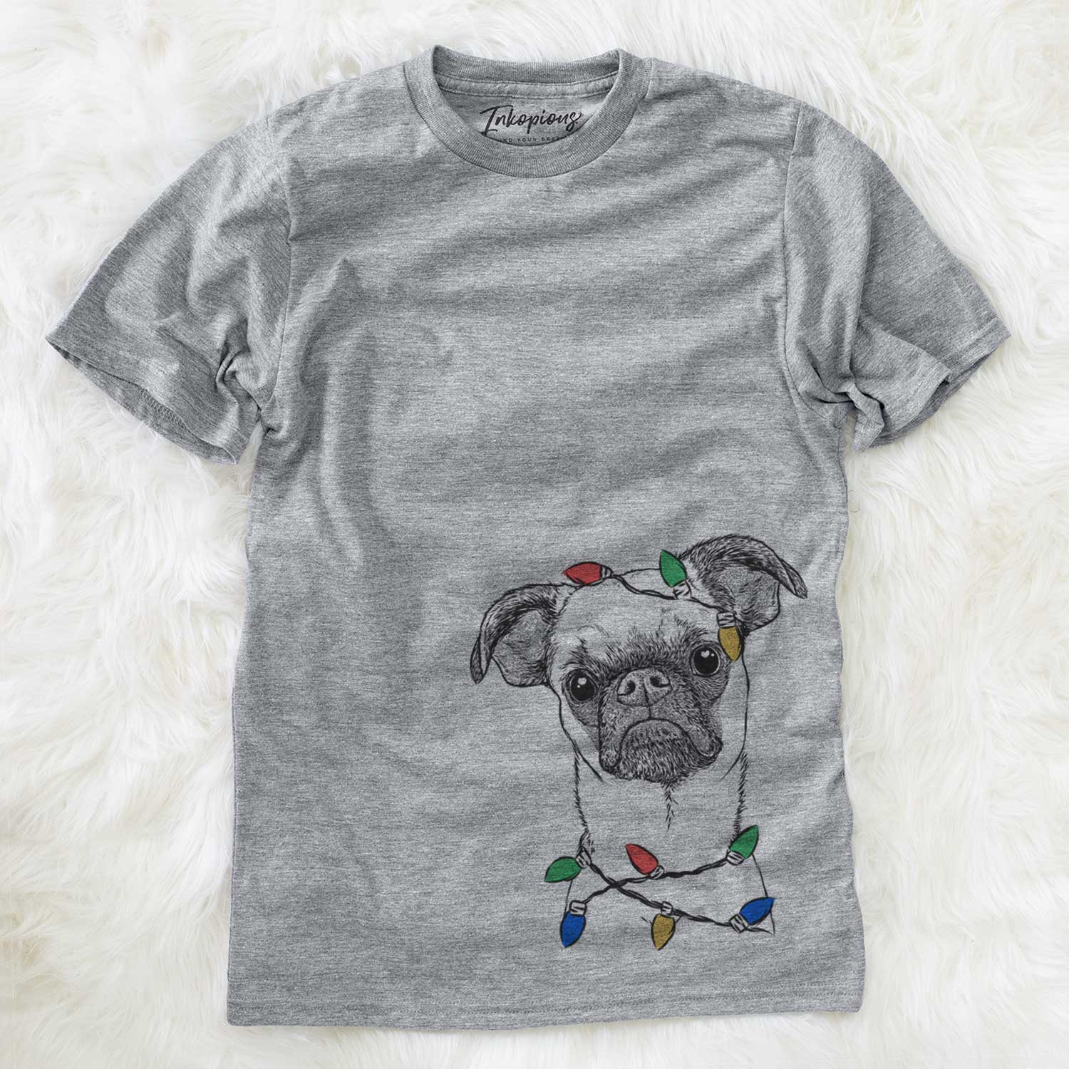 Christmas Lights Groot the Brussels Griffon - Unisex Crewneck