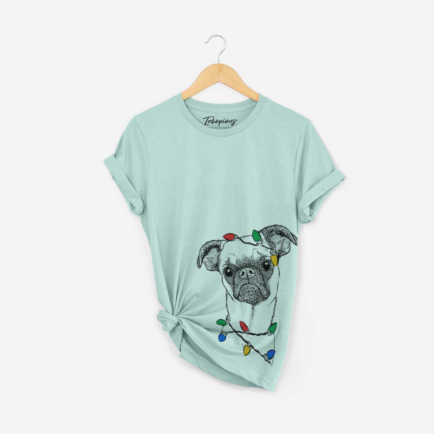 Christmas Lights Groot the Brussels Griffon - Unisex Crewneck