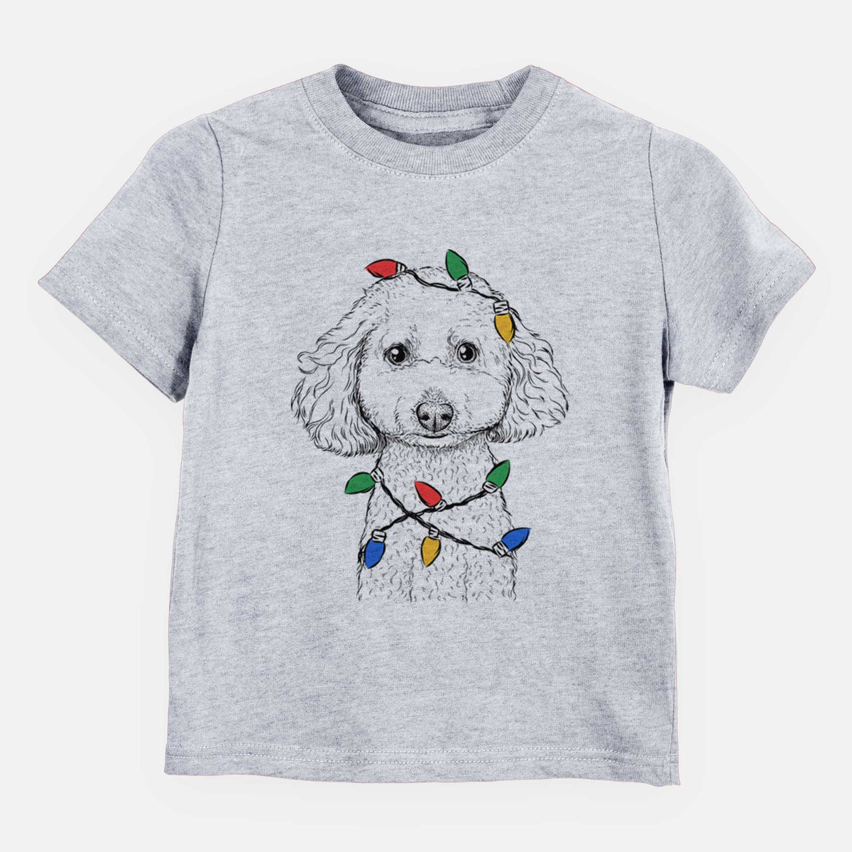 Christmas Lights Guinness the Toy Poodle Mix - Kids/Youth/Toddler Shirt